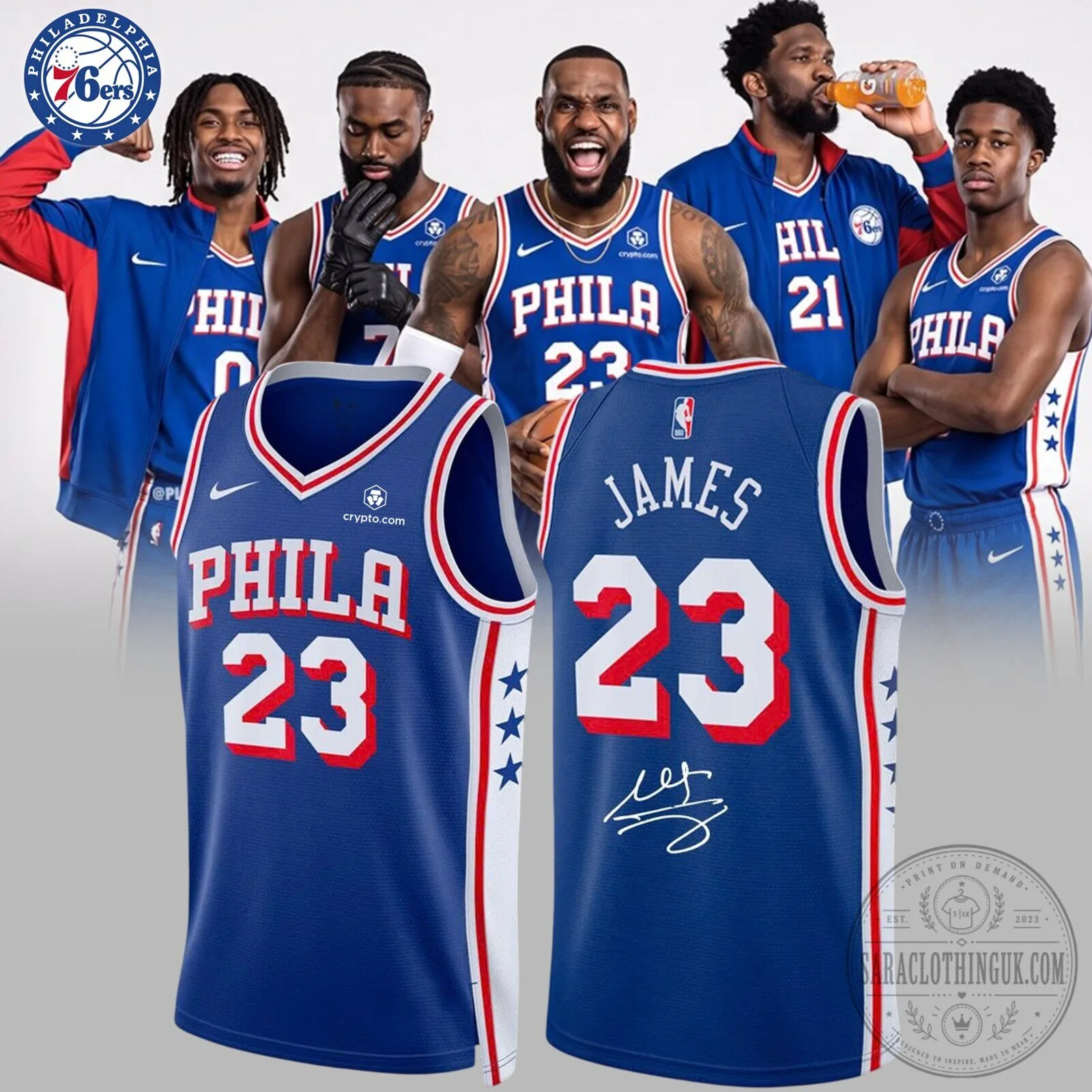 Philadelphia 76ers LeBron James Limited Edition Jersey with Signature 1 Philadelphia 76ers LeBron James Limited Edition Jersey with Signature