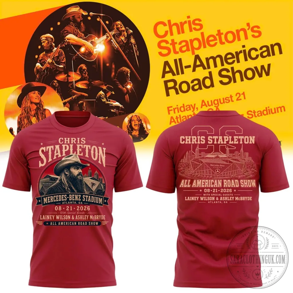 Chris Stapleton All-American Road Show Mercedes-Benz Stadium T-Shirt Chris Stapleton All-American Road Show Mercedes-Benz Stadium T-Shirt