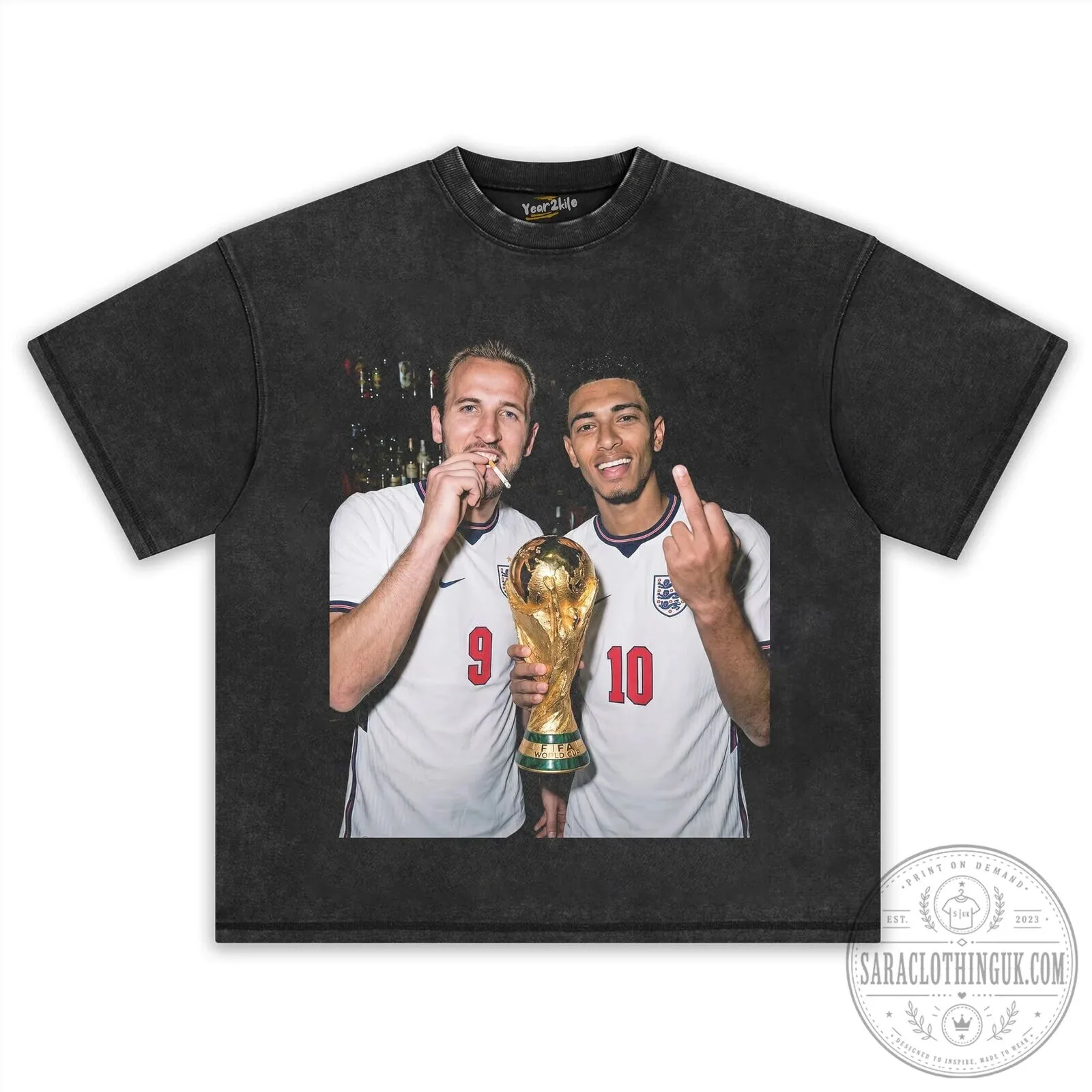 Jude Bellingham and Harry Kane England Football Team T-Shirt 12 Jude Bellingham and Harry Kane England Football Team T-Shirt