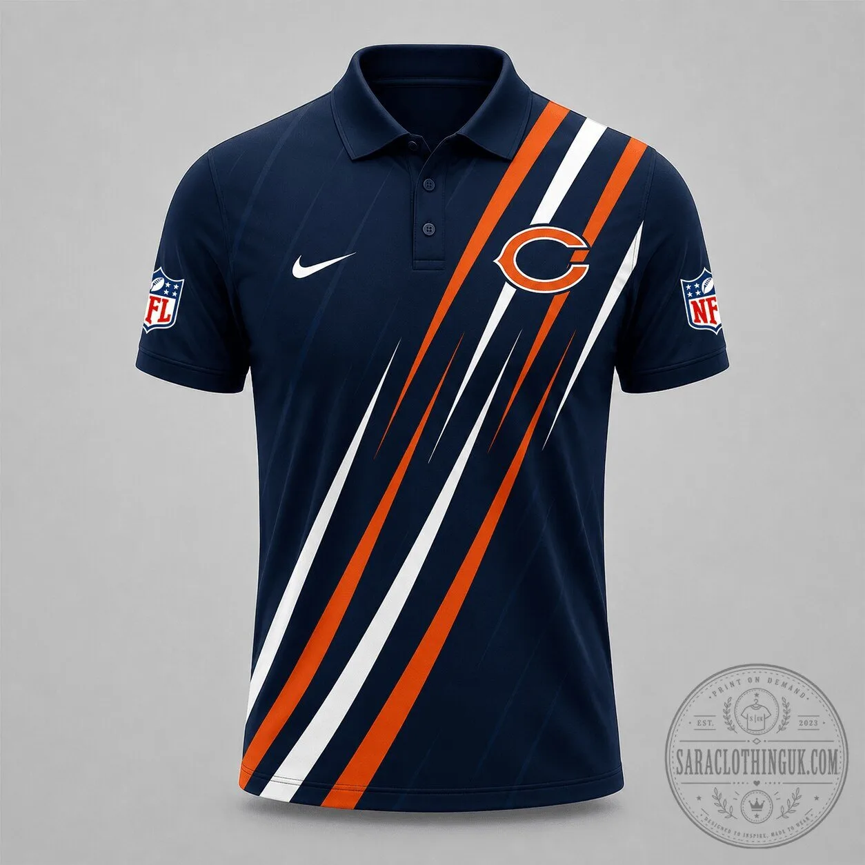 Chicago Bears Polo Shirt NFL Football Fan Apparel