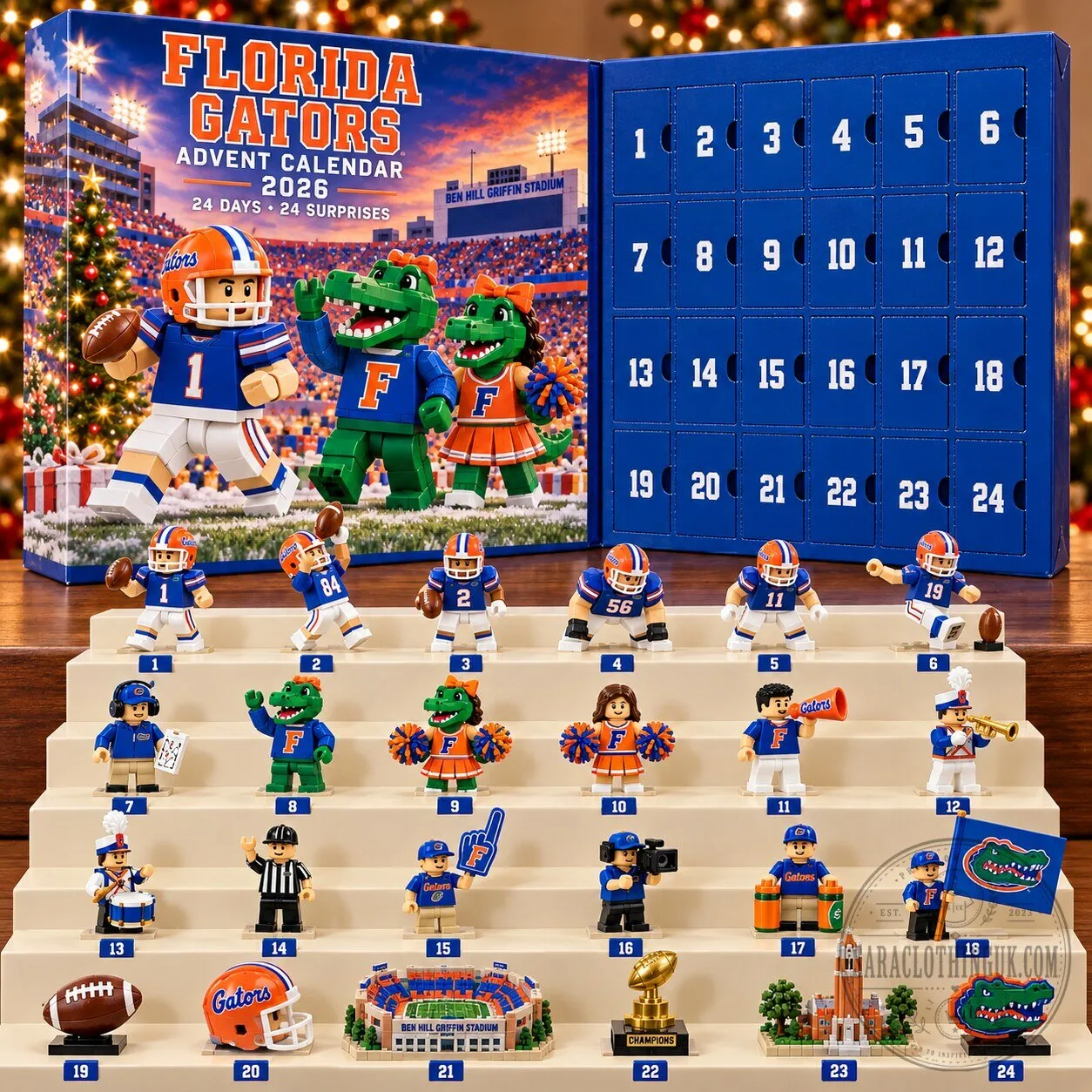 Florida Gators Football Team 2026 Advent Calendar with 24 Surprises