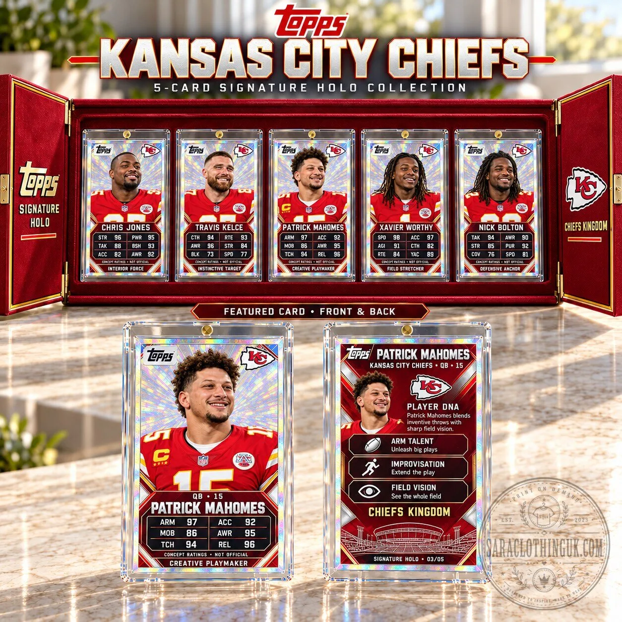 Kansas City Chiefs Patrick Mahomes Topps Signature Holo Collection