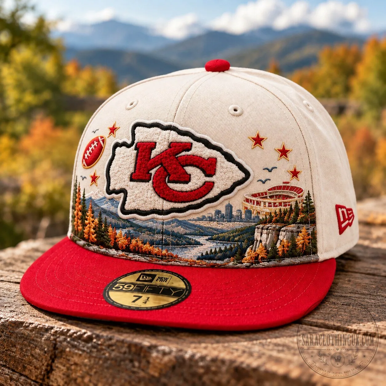 Kansas City Chiefs Arrowhead Stadium Landscape Embroidered Cap Hat