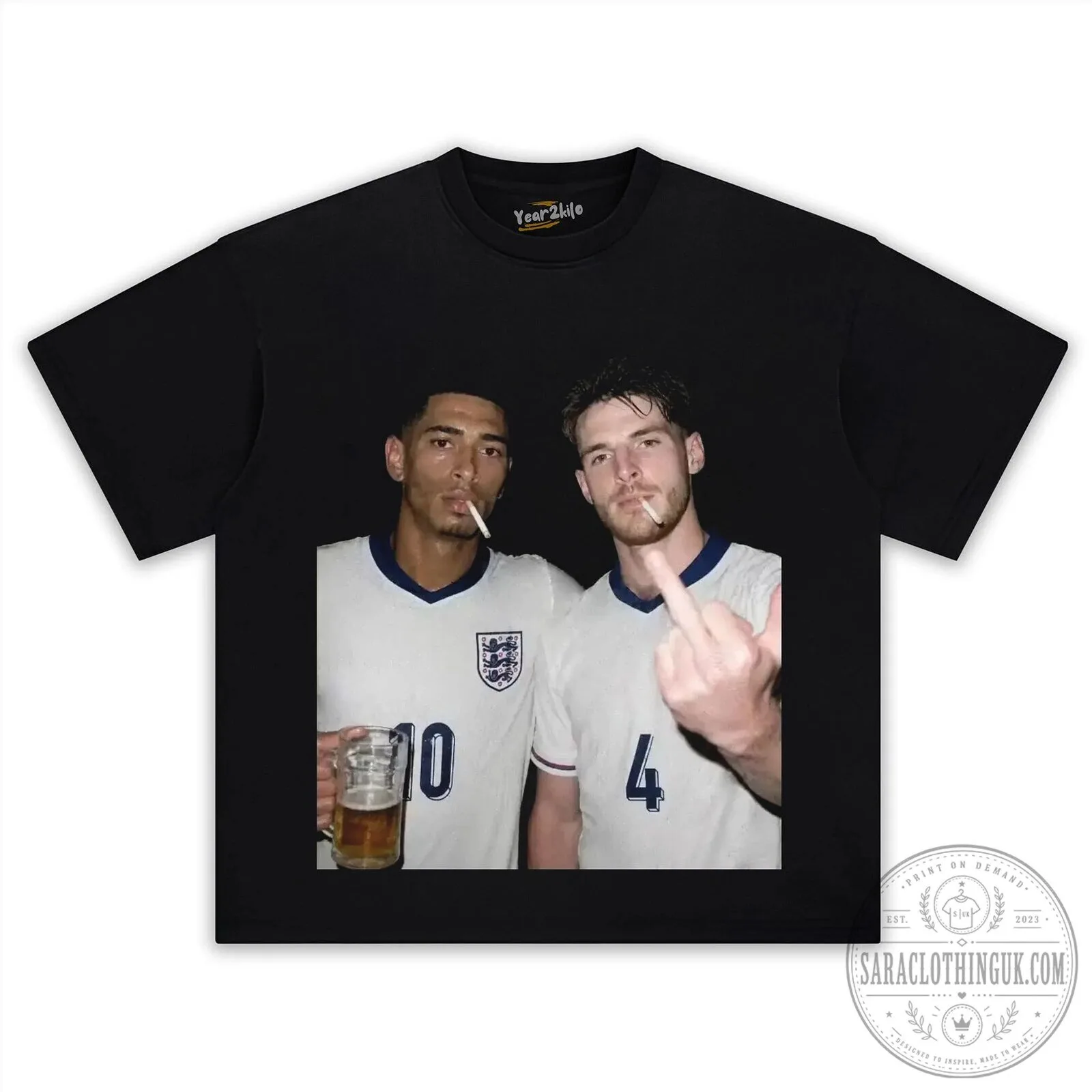 Jude Bellingham and Declan Rice England Football Team T-Shirt