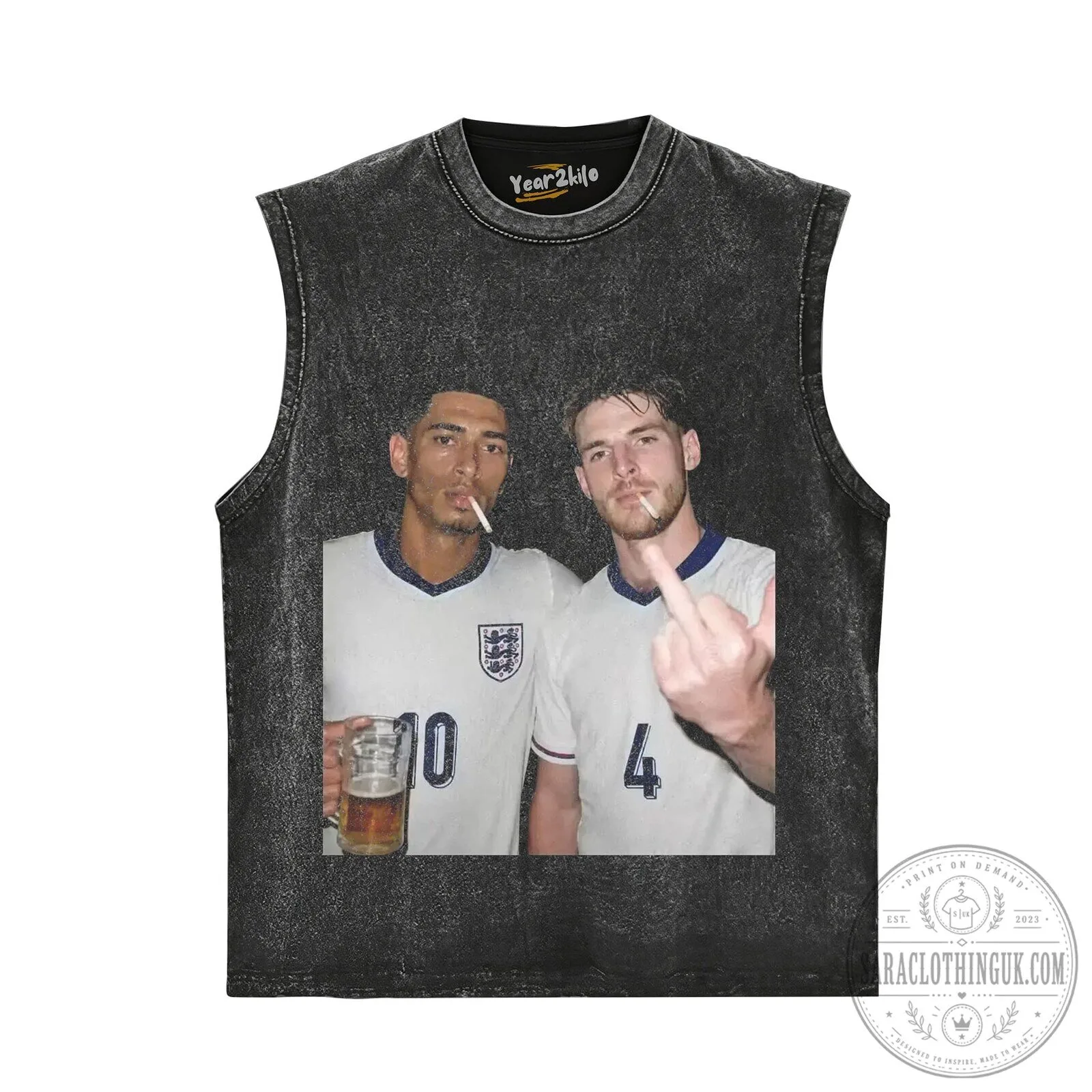 Jude Bellingham and Declan Rice England Football Team T-Shirt 13 Jude Bellingham and Declan Rice England Football Team T-Shirt