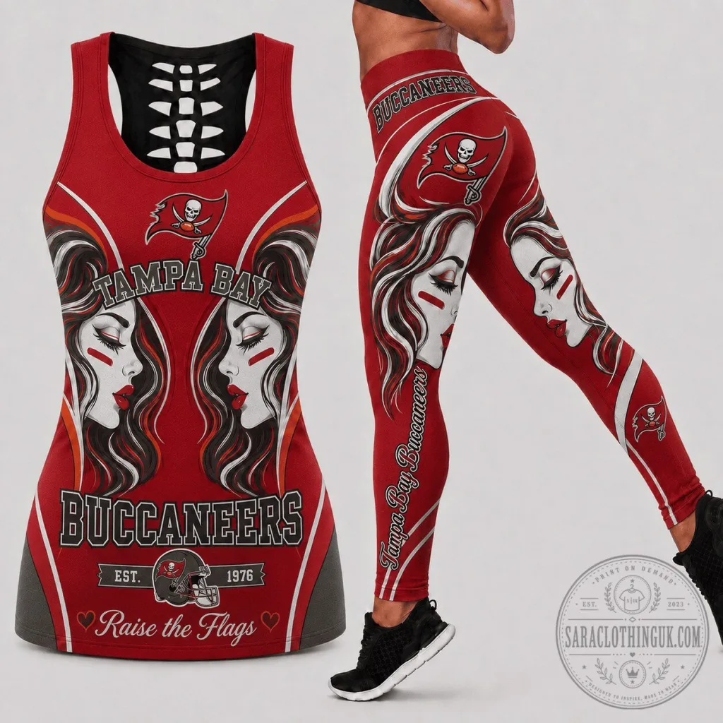 Women's Leggings and Tank Top Set for Tampa Bay Buccaneers Football Fans Women's Leggings and Tank Top Set for Tampa Bay Buccaneers Football Fans