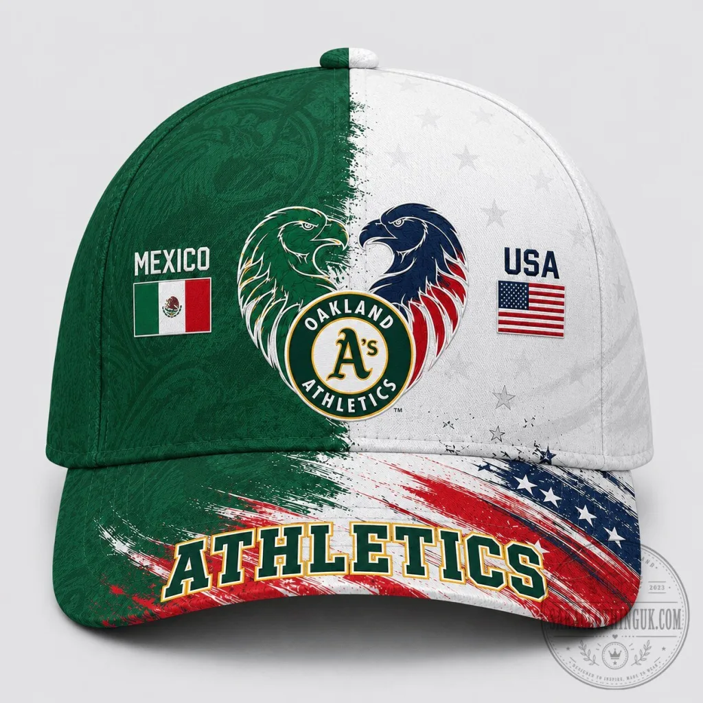 Mexico vs USA Oakland Athletics Baseball Cap Hat Mexico vs USA Oakland Athletics Baseball Cap Hat