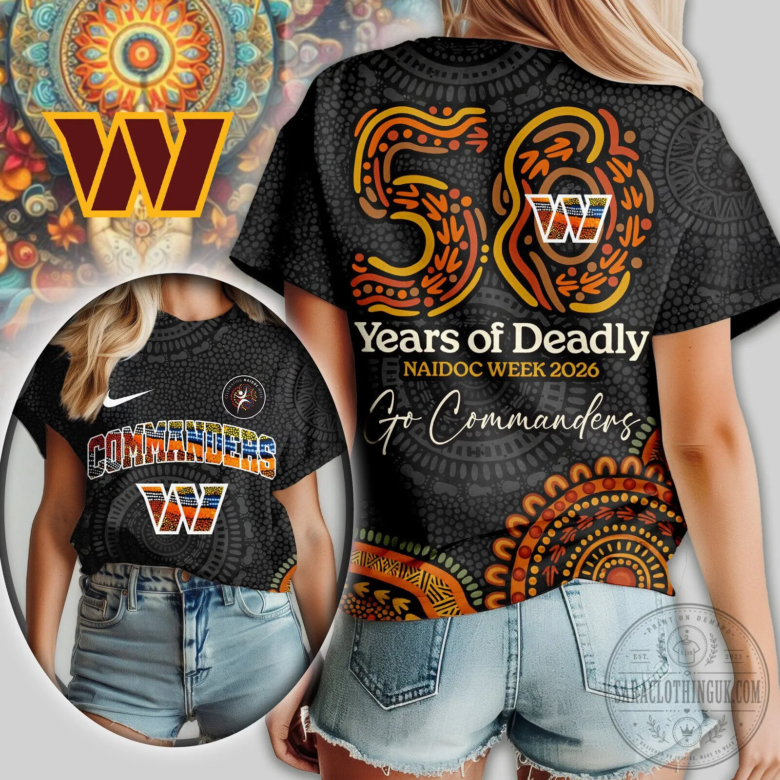 Washington Commanders NAIDOC Week 2026 Women's NFL T-Shirt