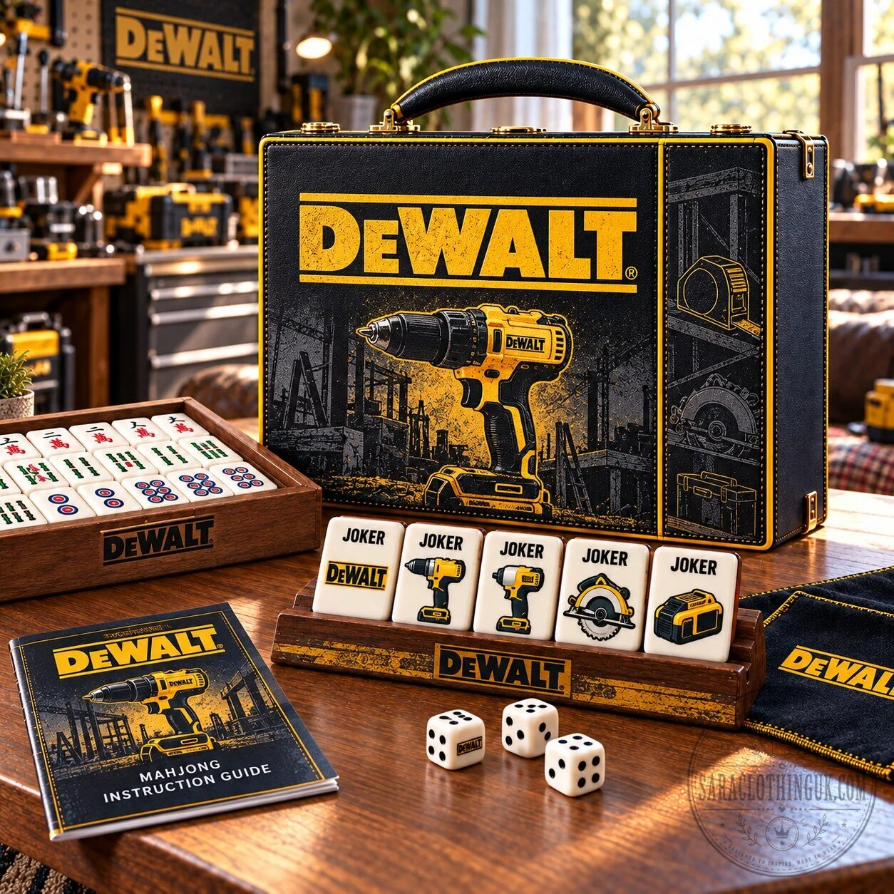 DeWalt Premium Mahjong Game Set with Storage Case and Instruction Guide 2 DeWalt Premium Mahjong Game Set with Storage Case and Instruction Guide