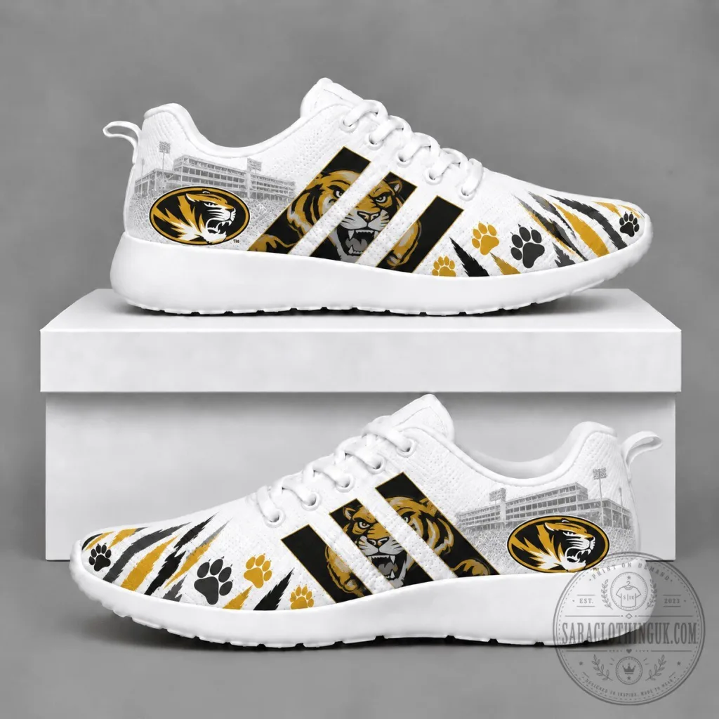 Missouri Tigers Mascot Custom Print Running Shoes Missouri Tigers Mascot Custom Print Running Shoes