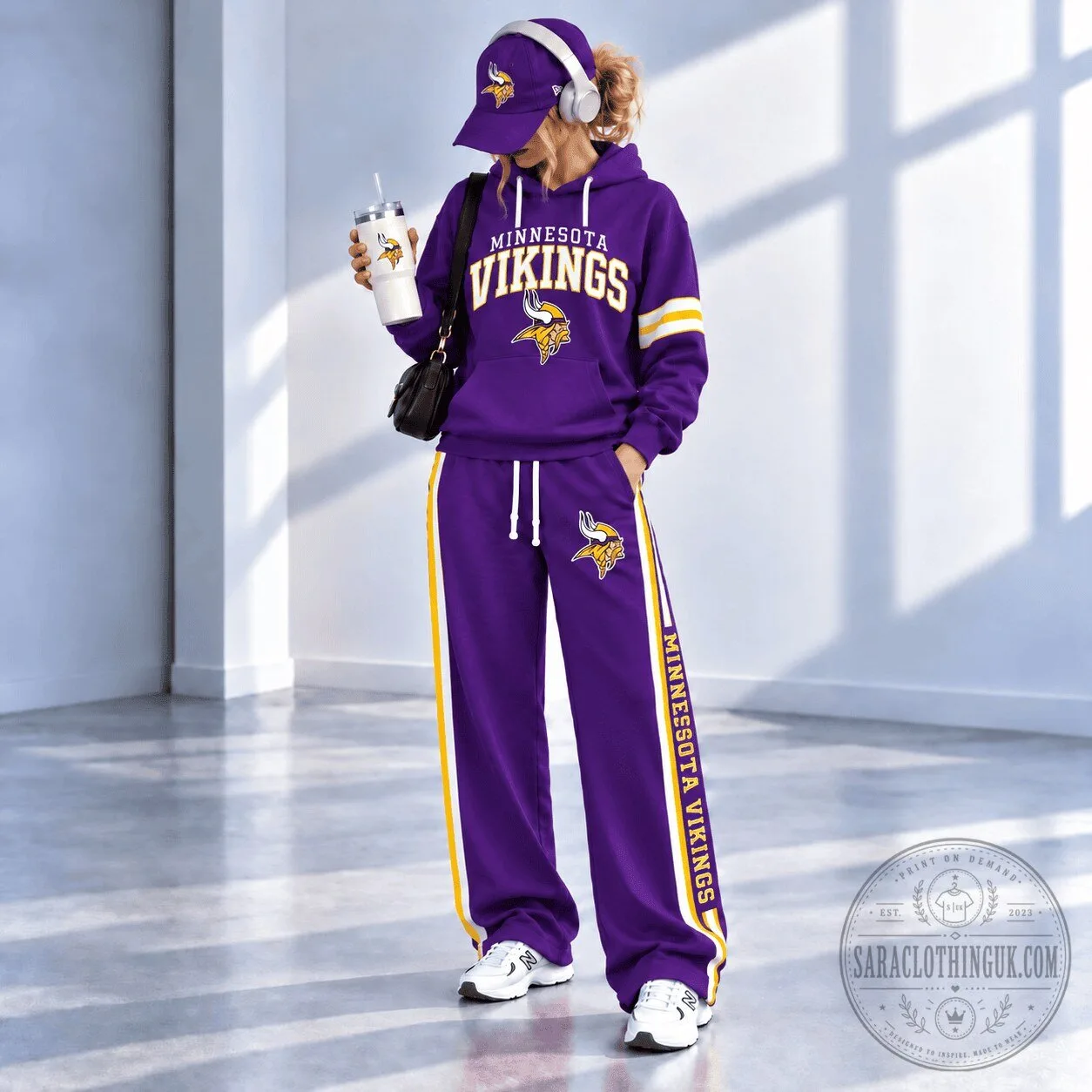 Minnesota Vikings National Football League Purple Varsity Hoodie and Pants Set 2 Minnesota Vikings National Football League Purple Varsity Hoodie and Pants Set