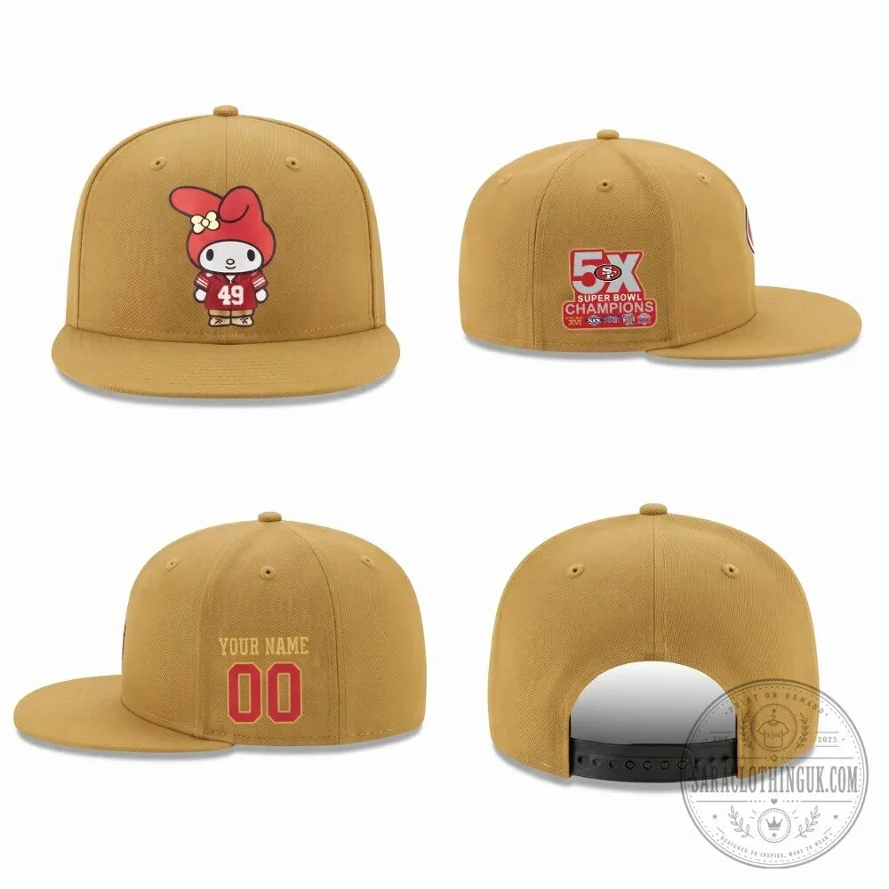 San Francisco 49ers My Melody Personalized Super Bowl Champions Cap Hat 11 San Francisco 49ers My Melody Personalized Super Bowl Champions Cap Hat