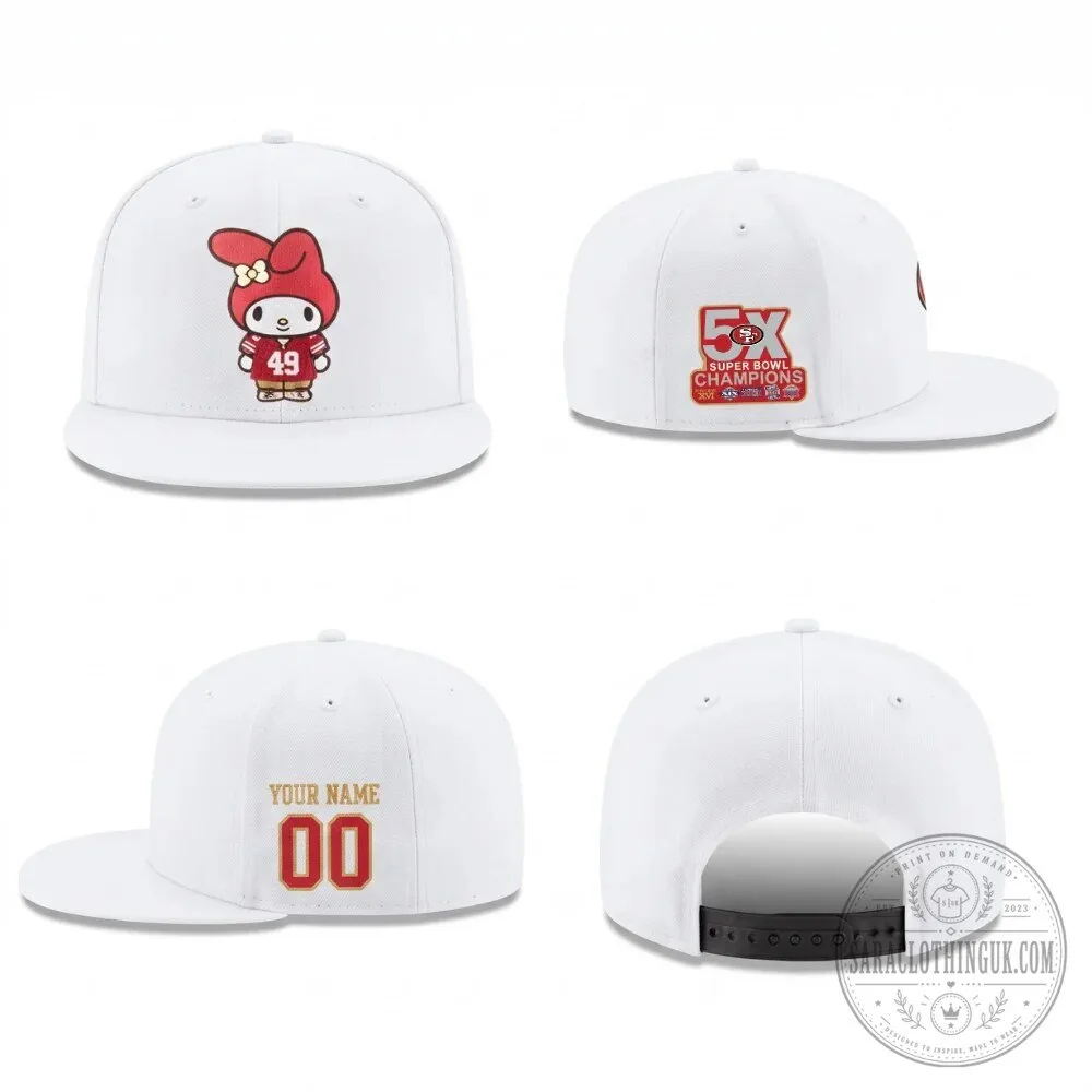 San Francisco 49ers My Melody Personalized Super Bowl Champions Cap Hat 12 San Francisco 49ers My Melody Personalized Super Bowl Champions Cap Hat