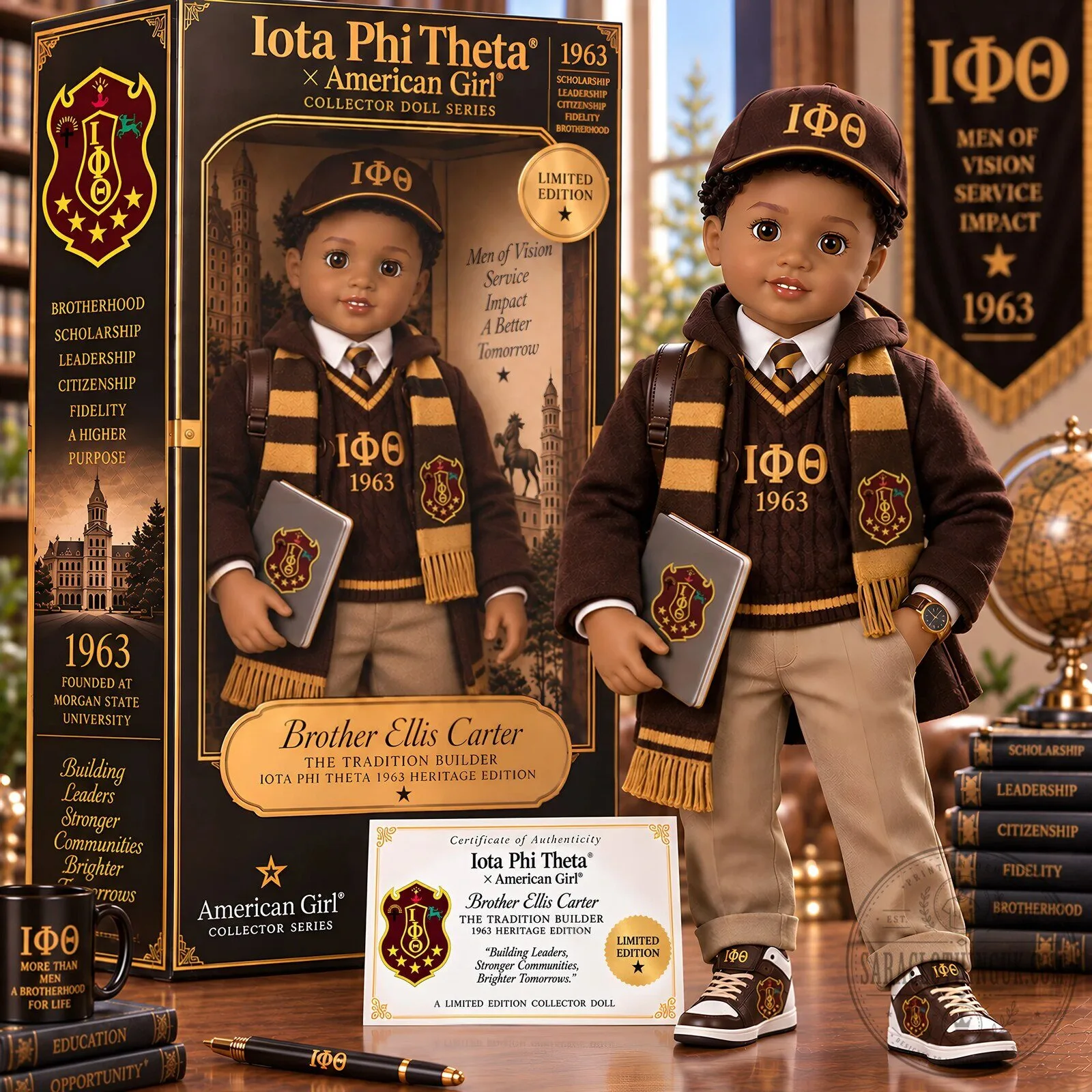 Iota Phi Theta American Girl Brother Ellis Carter Collector Doll