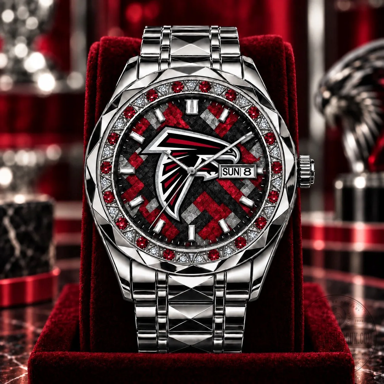Atlanta Falcons NFL Football Team Mens Luxury Stainless Steel Watch