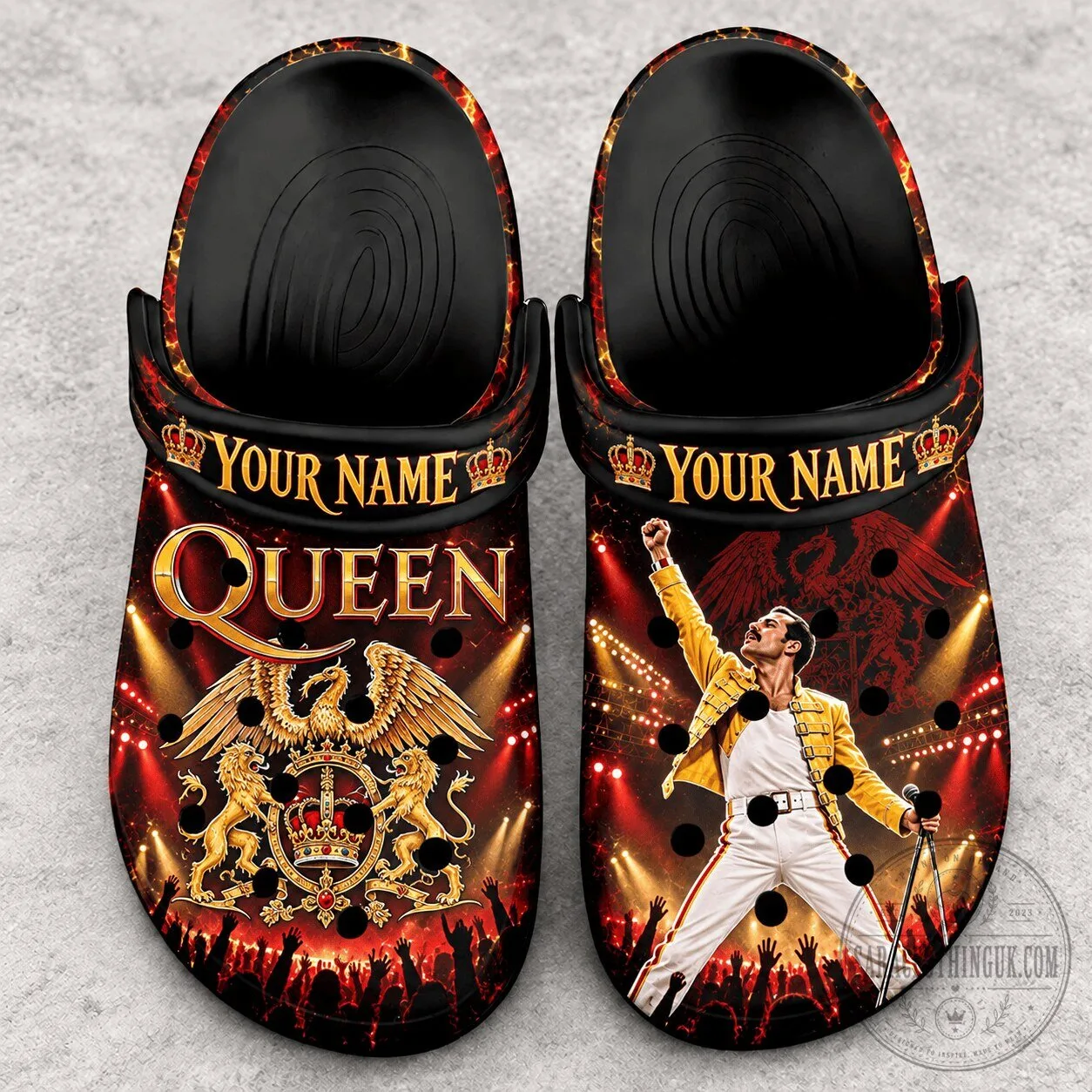 Queen Rock Band Freddie Mercury Live Concert Performance Clogs 1 Queen Rock Band Freddie Mercury Live Concert Performance Clogs