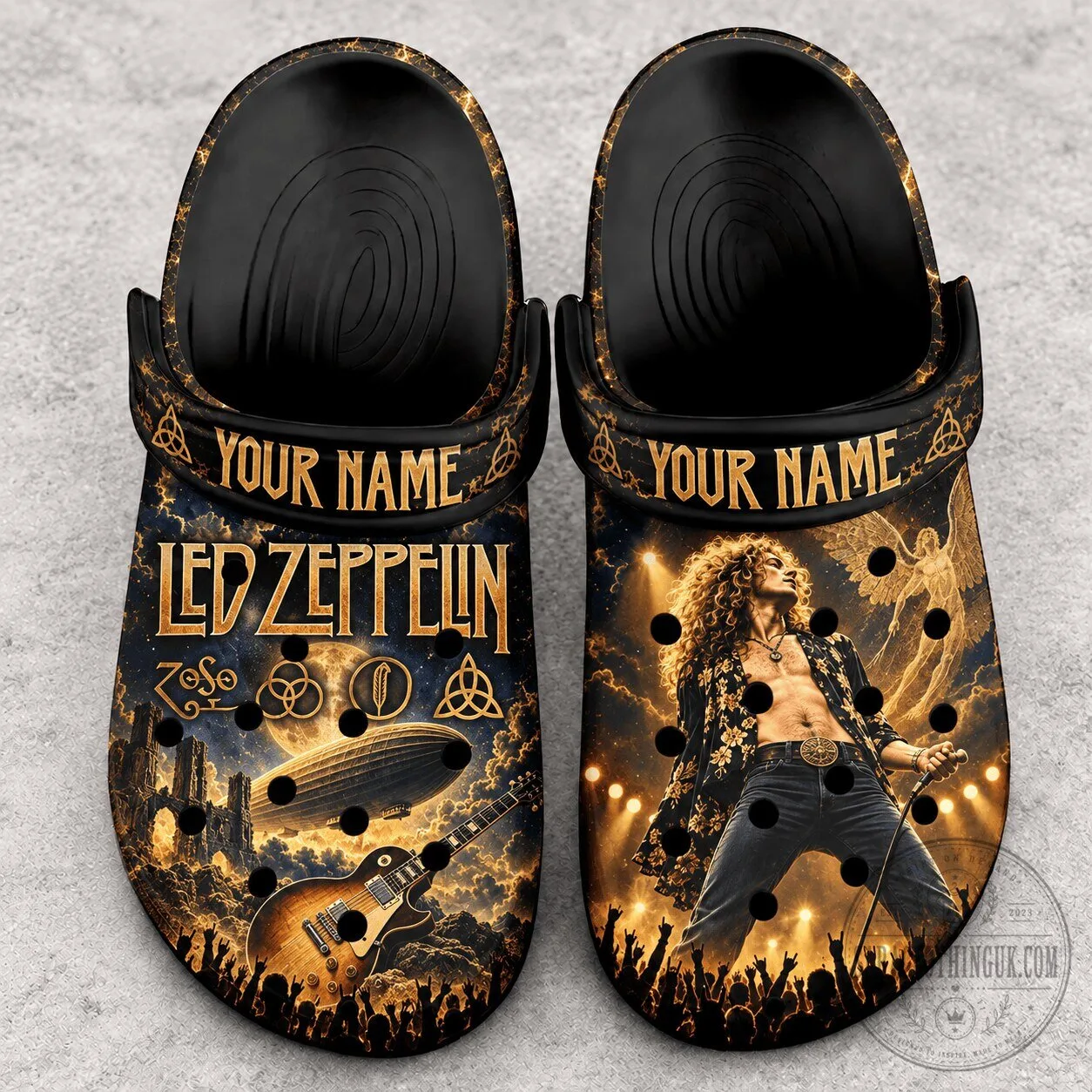 Led Zeppelin Rock Band Music Fan Clogs Shoes