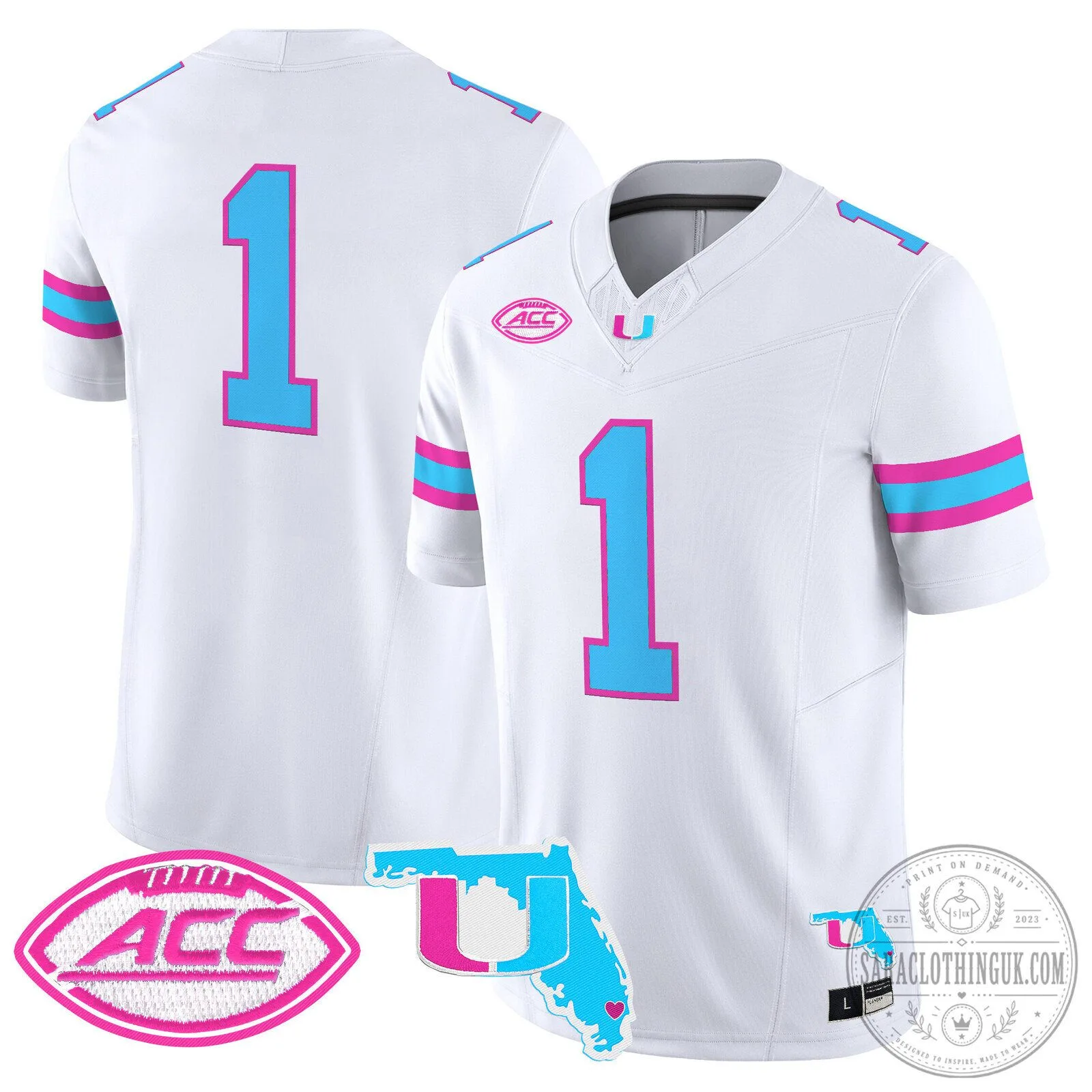 Miami Hurricanes Vice City Vapor Limited Football Jersey