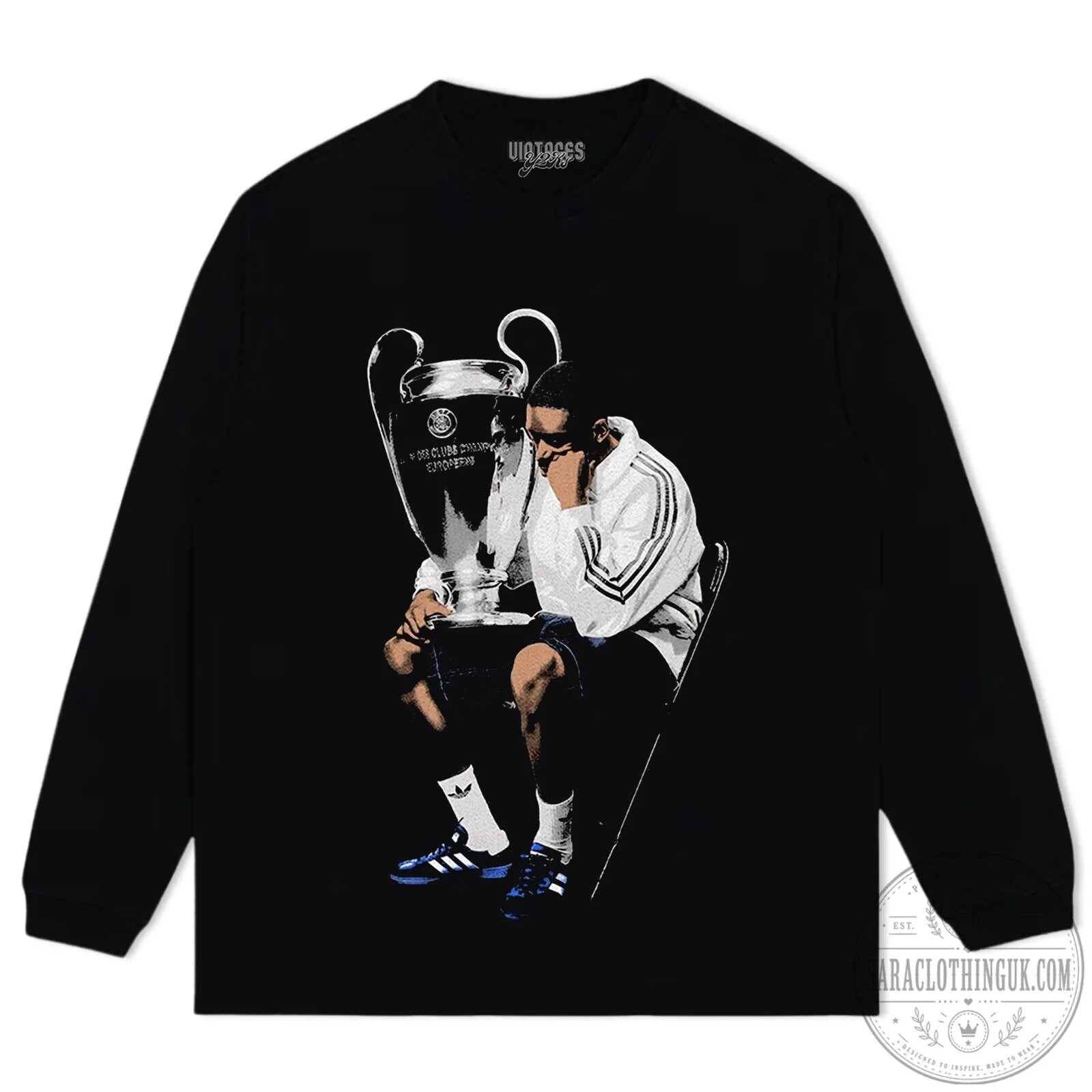 Ousmane Dembélé Trophy Celebration Football Player Black T-Shirt 11 Ousmane Dembélé Trophy Celebration Football Player Black T-Shirt