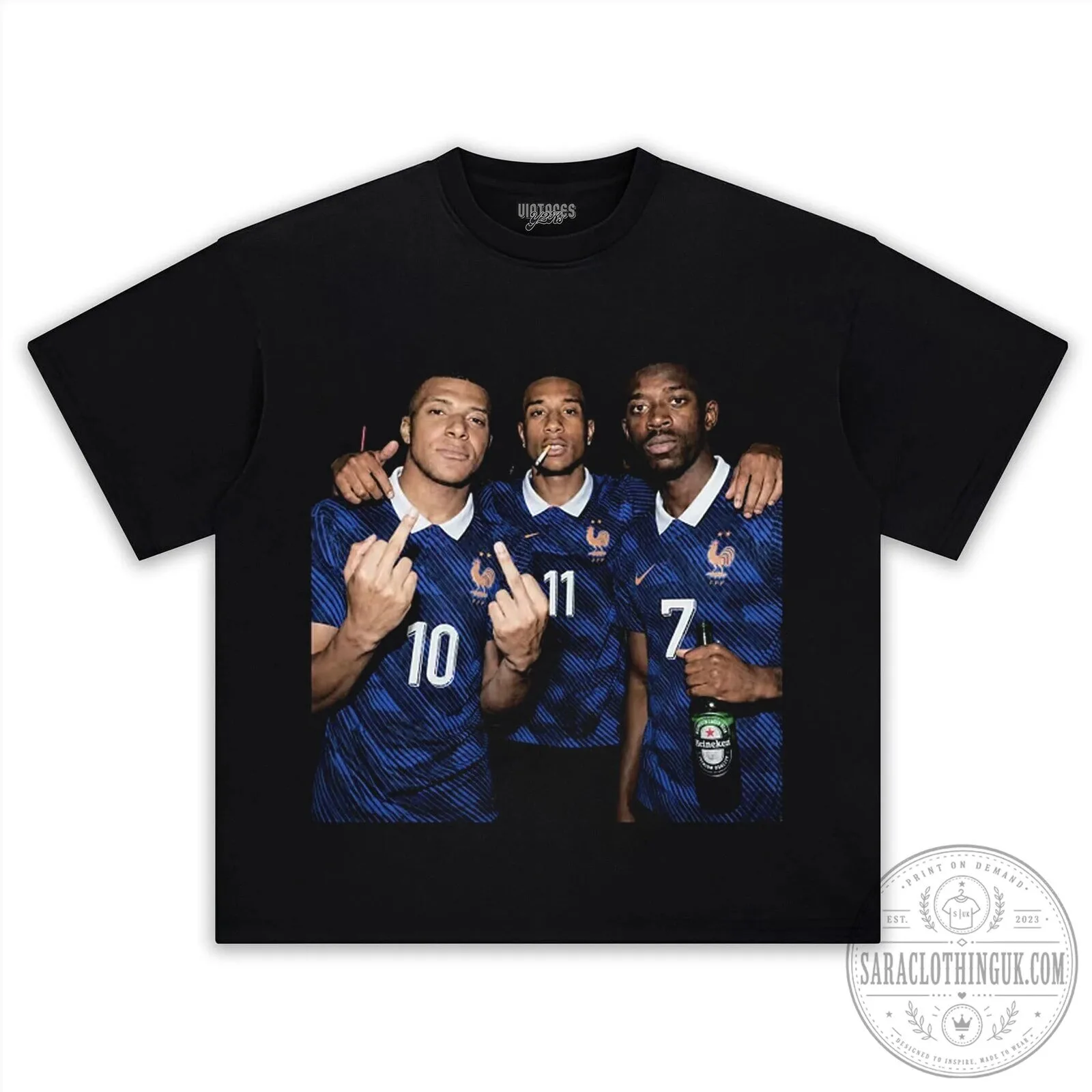 Ousmane Dembele Kylian Mbappe Michael Olise France Football Team T-Shirt 2 Ousmane Dembele Kylian Mbappe Michael Olise France Football Team T-Shirt