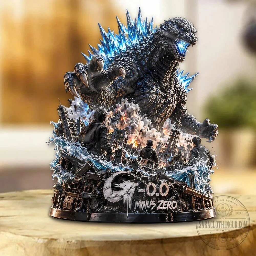 Godzilla Minus One Movie Monster Attack Scene Figurine Collectible Statue