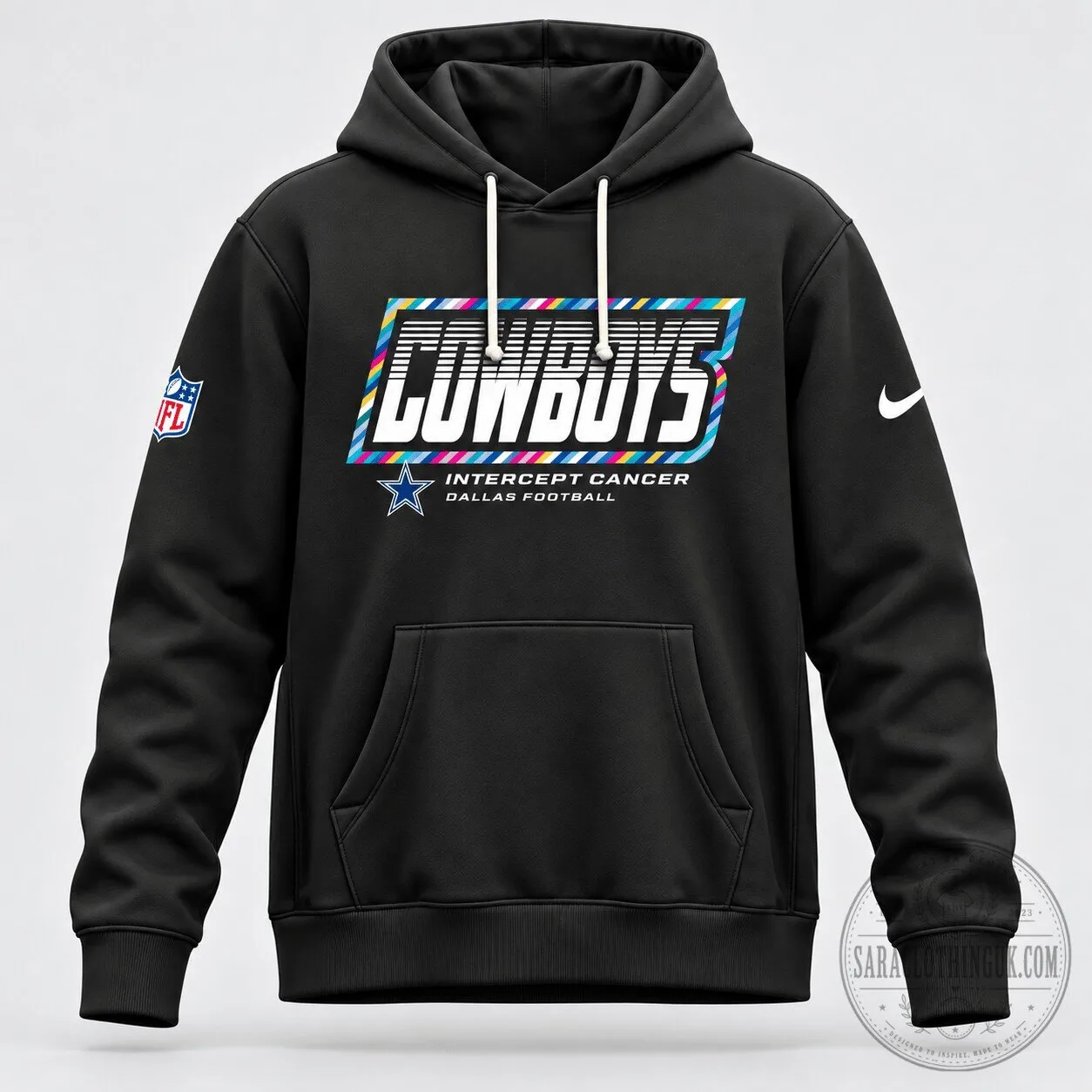Dallas Cowboys Intercept Cancer Crucial Catch NFL Football Hoodie