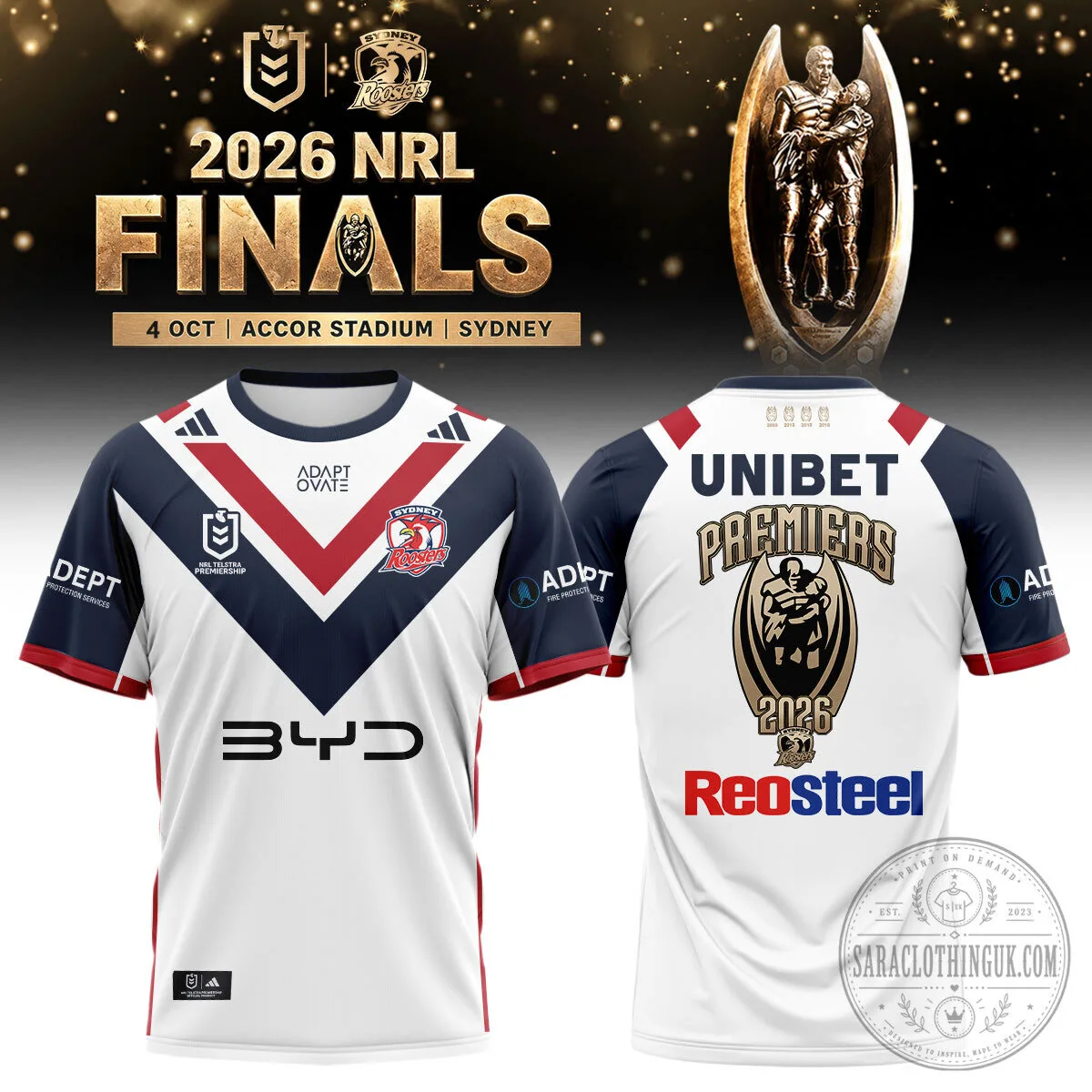 Sydney Roosters 2026 NRL Finals Premiers Rugby League Jersey 2 Sydney Roosters 2026 NRL Finals Premiers Rugby League Jersey