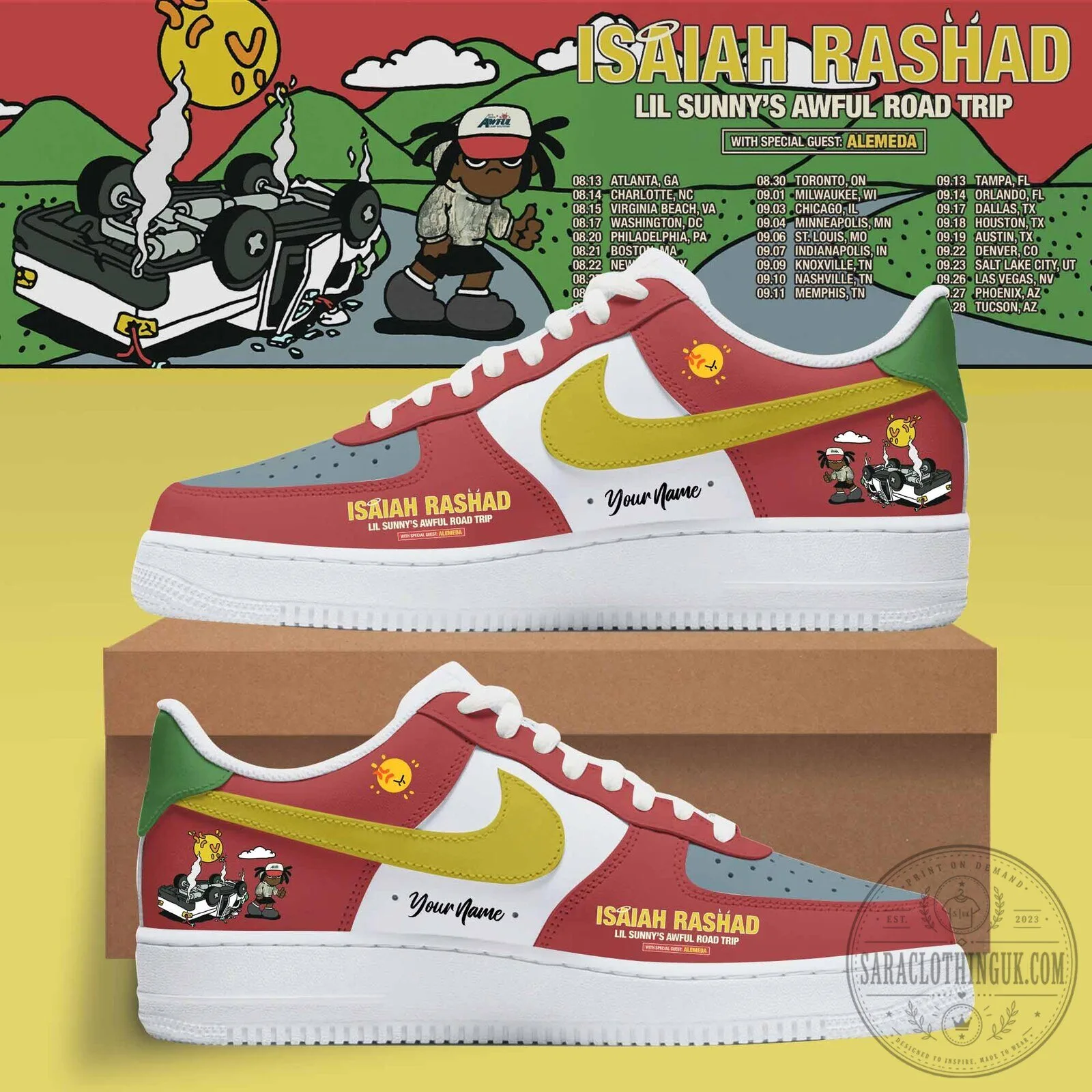 Custom Sneakers Inspired by Isaiah Rashad's Lil Sunny's Awful Road Trip 5 Custom Sneakers Inspired by Isaiah Rashad