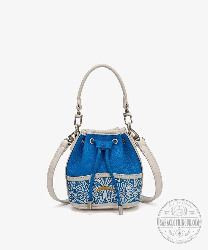Los Angeles Chargers Floral Bucket Bag Purse