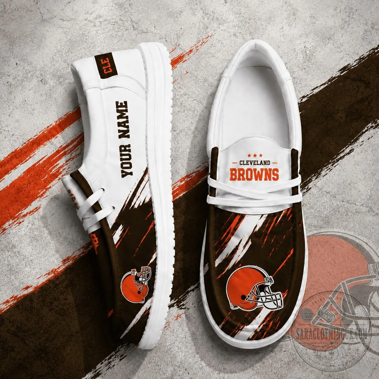 Custom Team Footwear for Cleveland Browns Fans 1 Custom Team Footwear for Cleveland Browns Fans