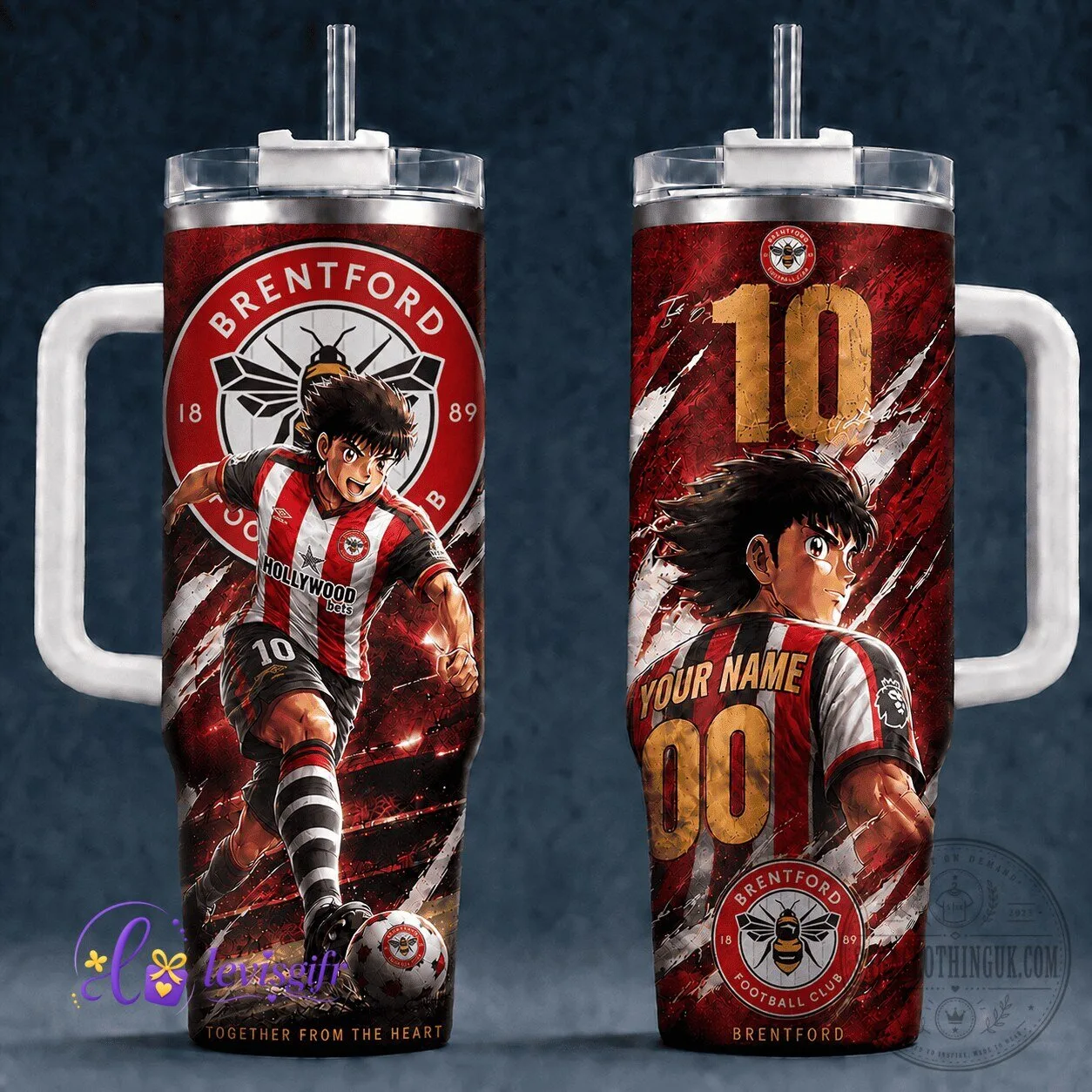 Brentford Football Club Anime Art Personalized 40oz Tumbler