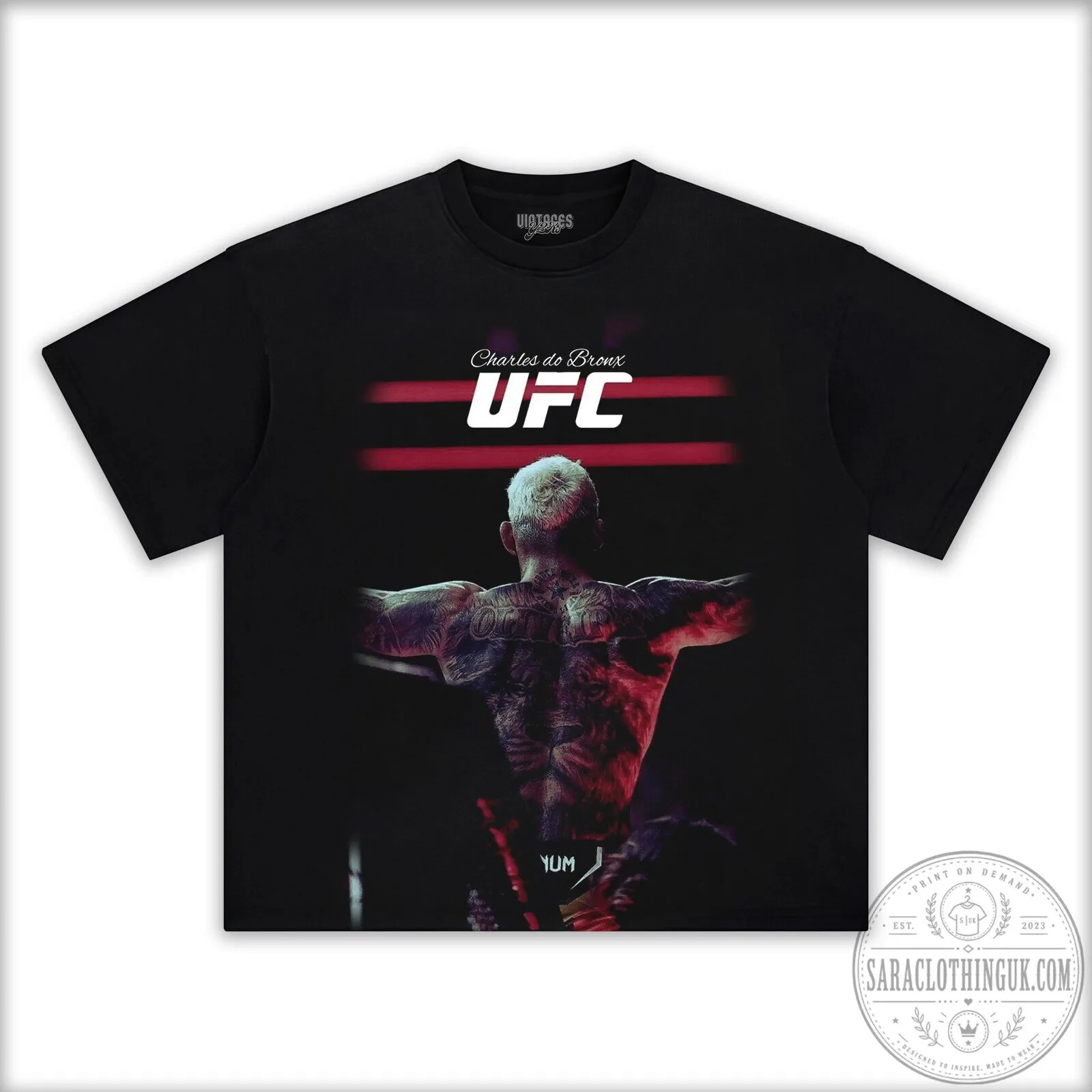 Charles Oliveira da Silva UFC Fighter Black T-Shirt
