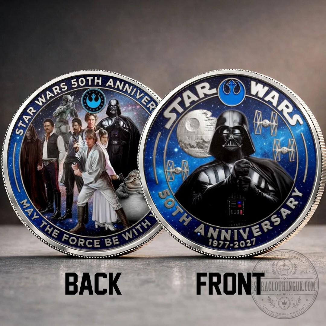 Star Wars 50th Anniversary Commemorative Darth Vader Collectible Coin 11 Star Wars 50th Anniversary Commemorative Darth Vader Collectible Coin