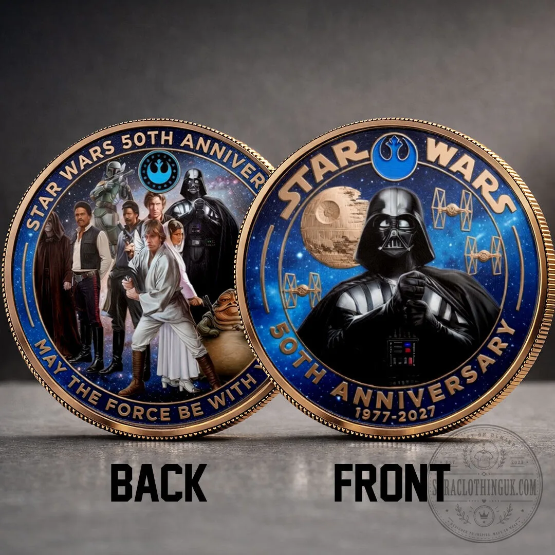 Star Wars 50th Anniversary Commemorative Darth Vader Collectible Coin 12 Star Wars 50th Anniversary Commemorative Darth Vader Collectible Coin