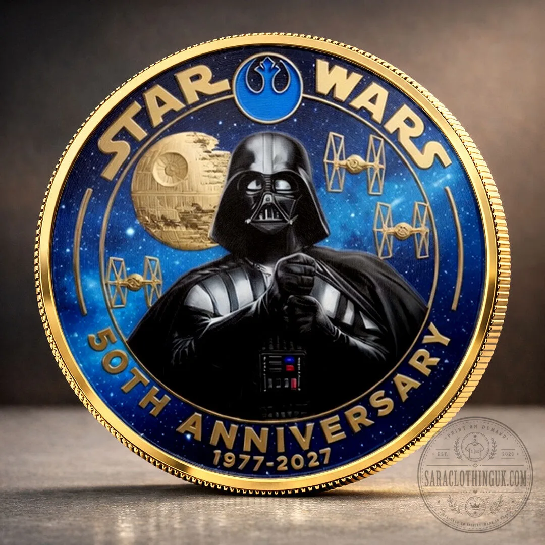 Star Wars 50th Anniversary Commemorative Darth Vader Collectible Coin 13 Star Wars 50th Anniversary Commemorative Darth Vader Collectible Coin
