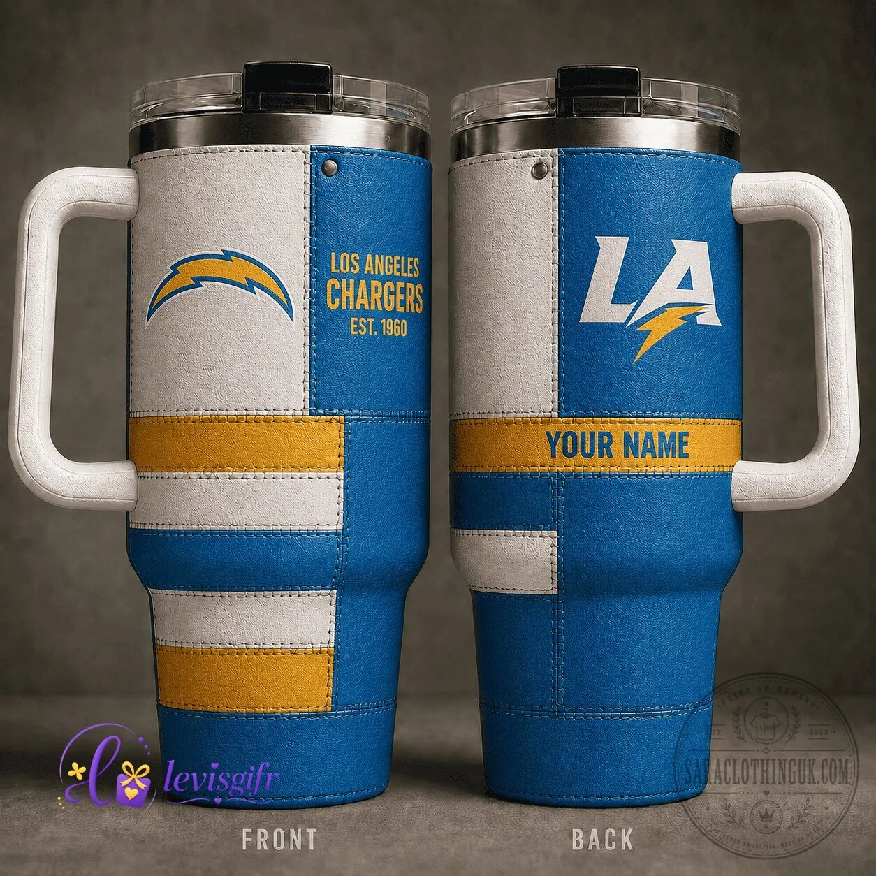 Los Angeles Chargers National Football League Vintage Personalized Tumbler
