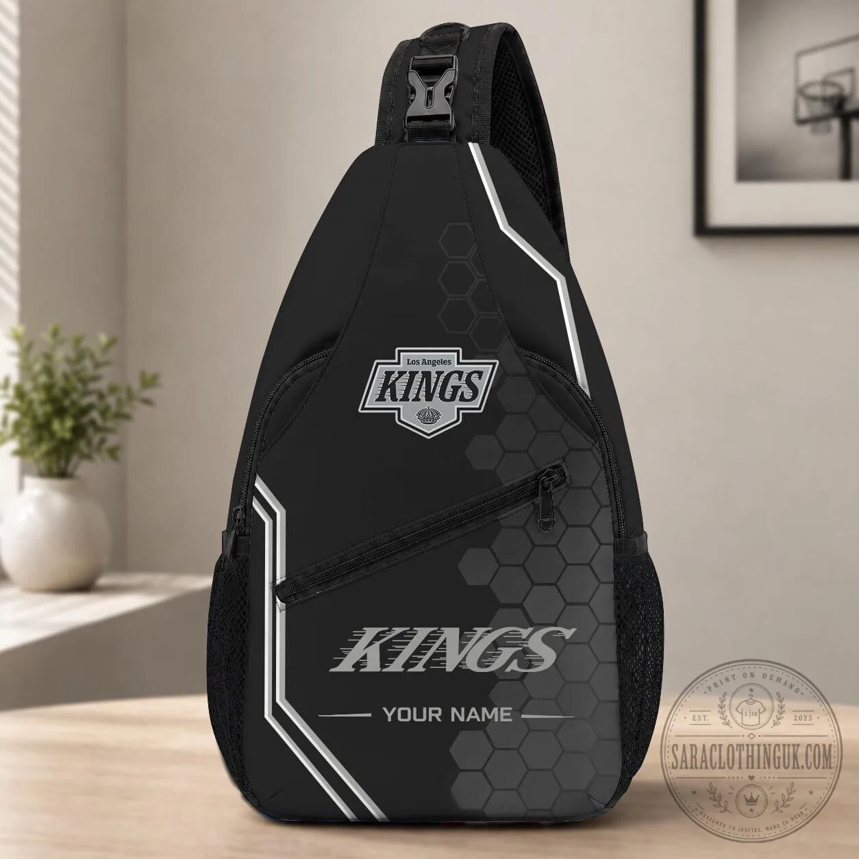 Los Angeles Kings Personalized Crossbody Sling Bag for Hockey Fans