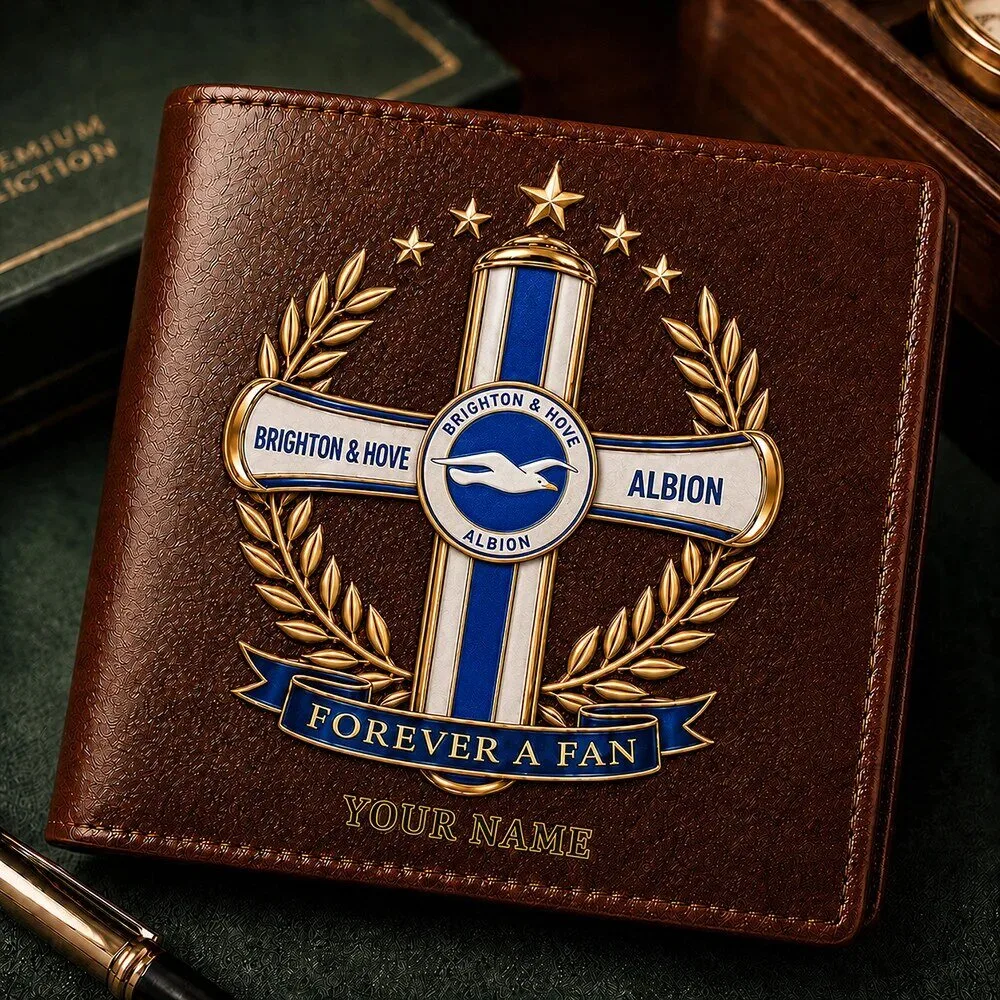 Brighton & Hove Albion Football Club Forever A Fan Custom Leather Wallet