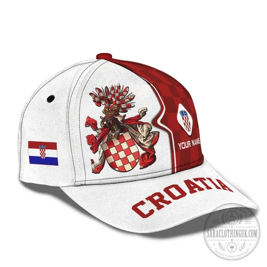 Croatia National Football Team Personalized Custom Name Cap Hat 9 Croatia National Football Team Personalized Custom Name Cap Hat