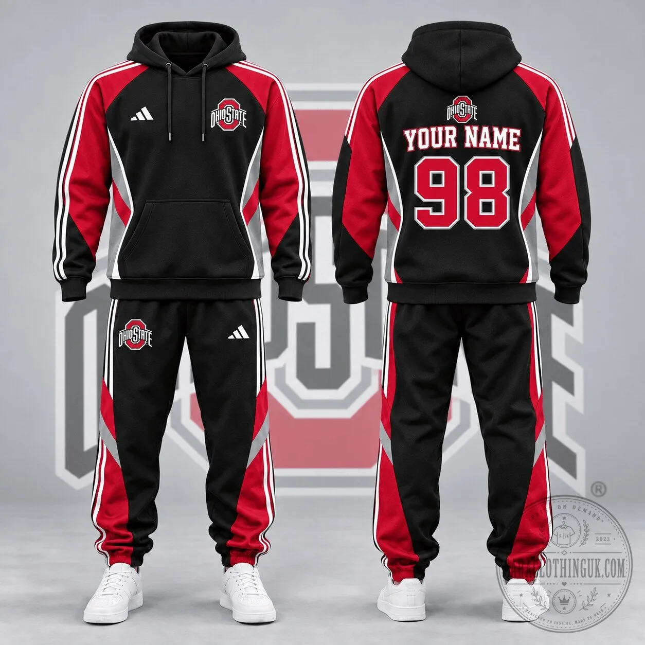 Ohio State Buckeyes Personalized Game Day Performance Hoodie and Jogger Set 5 Ohio State Buckeyes Personalized Game Day Performance Hoodie and Jogger Set