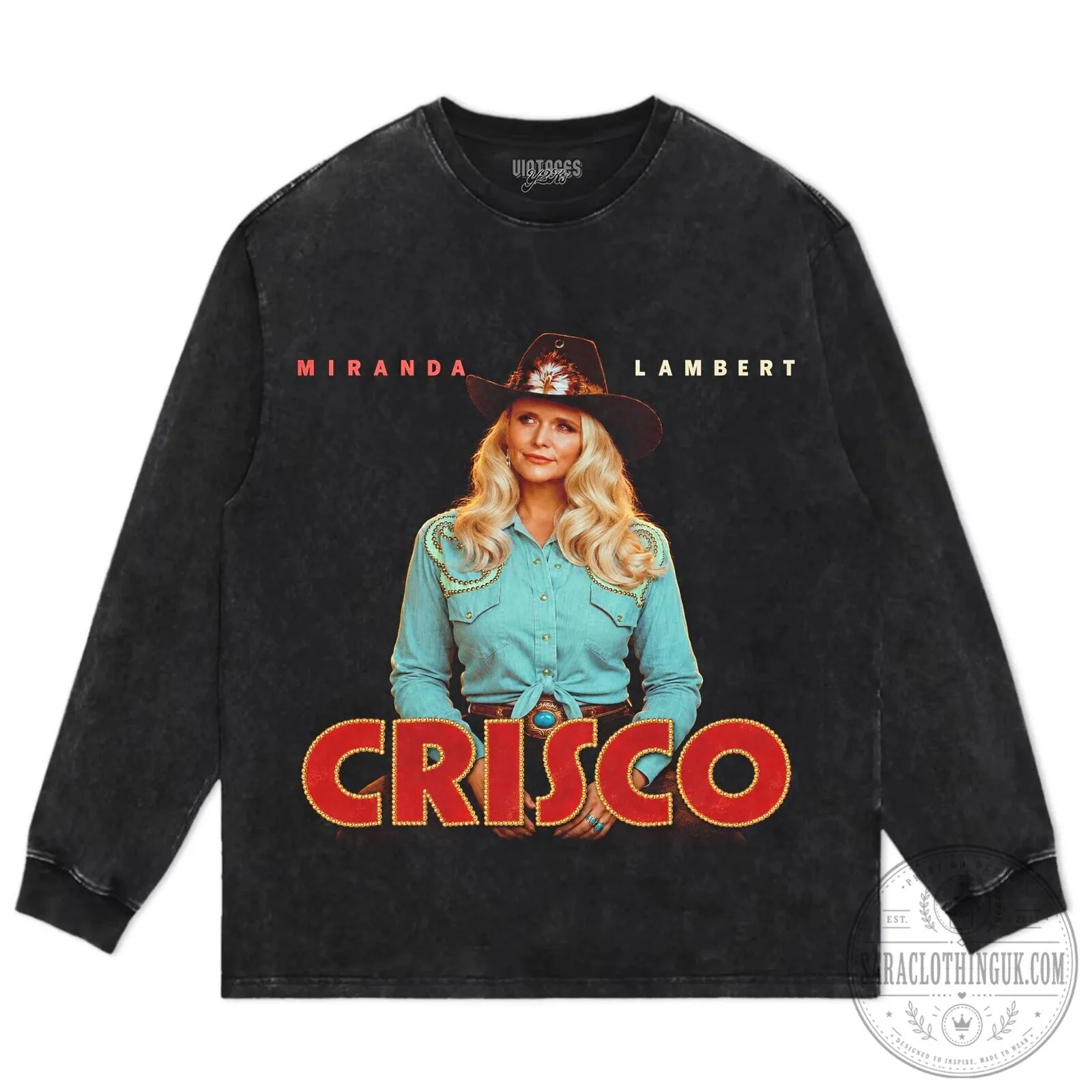 Miranda Lambert Crisco Country Music Star Black Graphic T-Shirt 16 Miranda Lambert Crisco Country Music Star Black Graphic T-Shirt