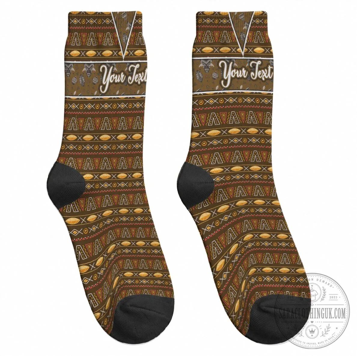 Personalized African Tribal Pattern Mudcloth Heritage Art Crew Socks 11 Personalized African Tribal Pattern Mudcloth Heritage Art Crew Socks