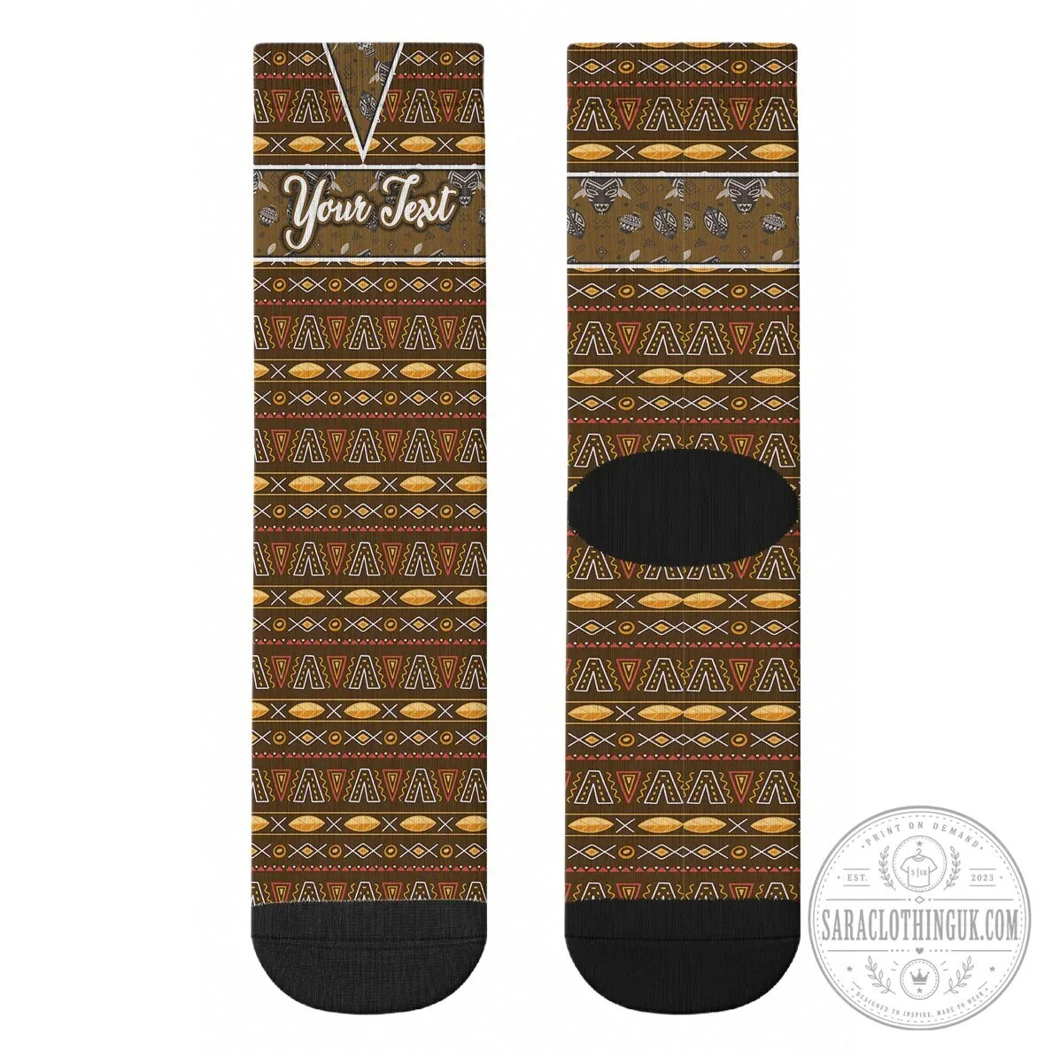 Personalized African Tribal Pattern Mudcloth Heritage Art Crew Socks 13 Personalized African Tribal Pattern Mudcloth Heritage Art Crew Socks