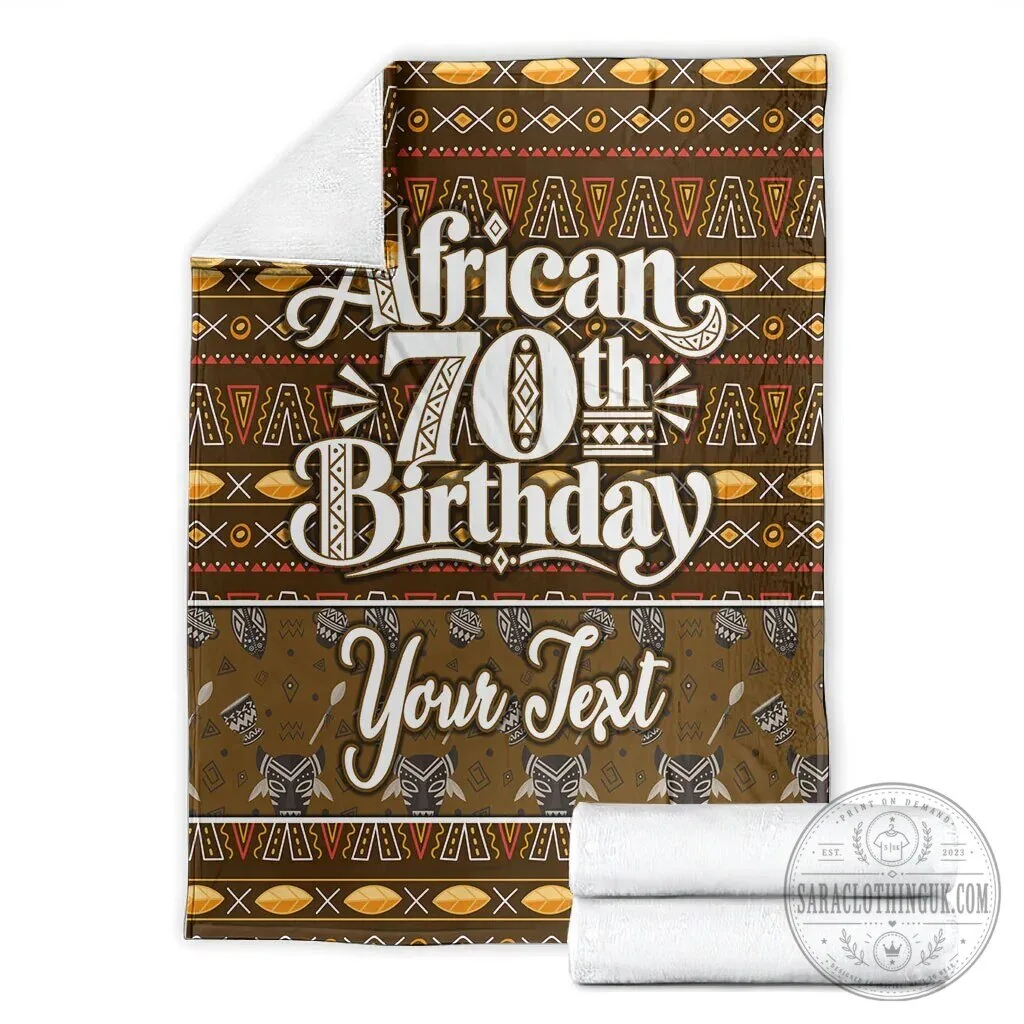 Personalized African 70th Birthday Tribal Pattern Mudcloth Heritage Art Blanket 9 Personalized African 70th Birthday Tribal Pattern Mudcloth Heritage Art Blanket