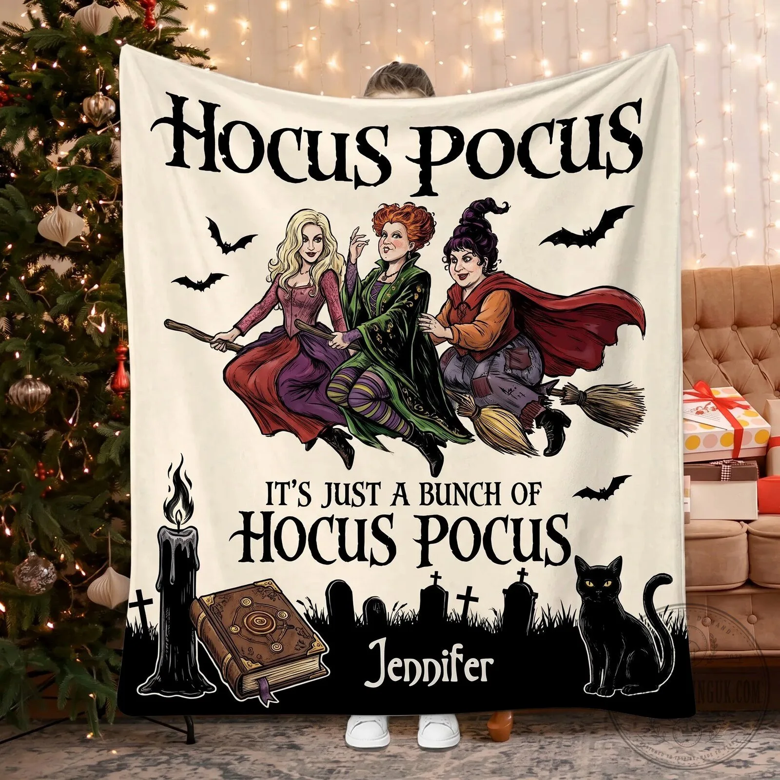 Hocus Pocus Sanderson Sisters Halloween Personalized Throw Blanket 5 Hocus Pocus Sanderson Sisters Halloween Personalized Throw Blanket