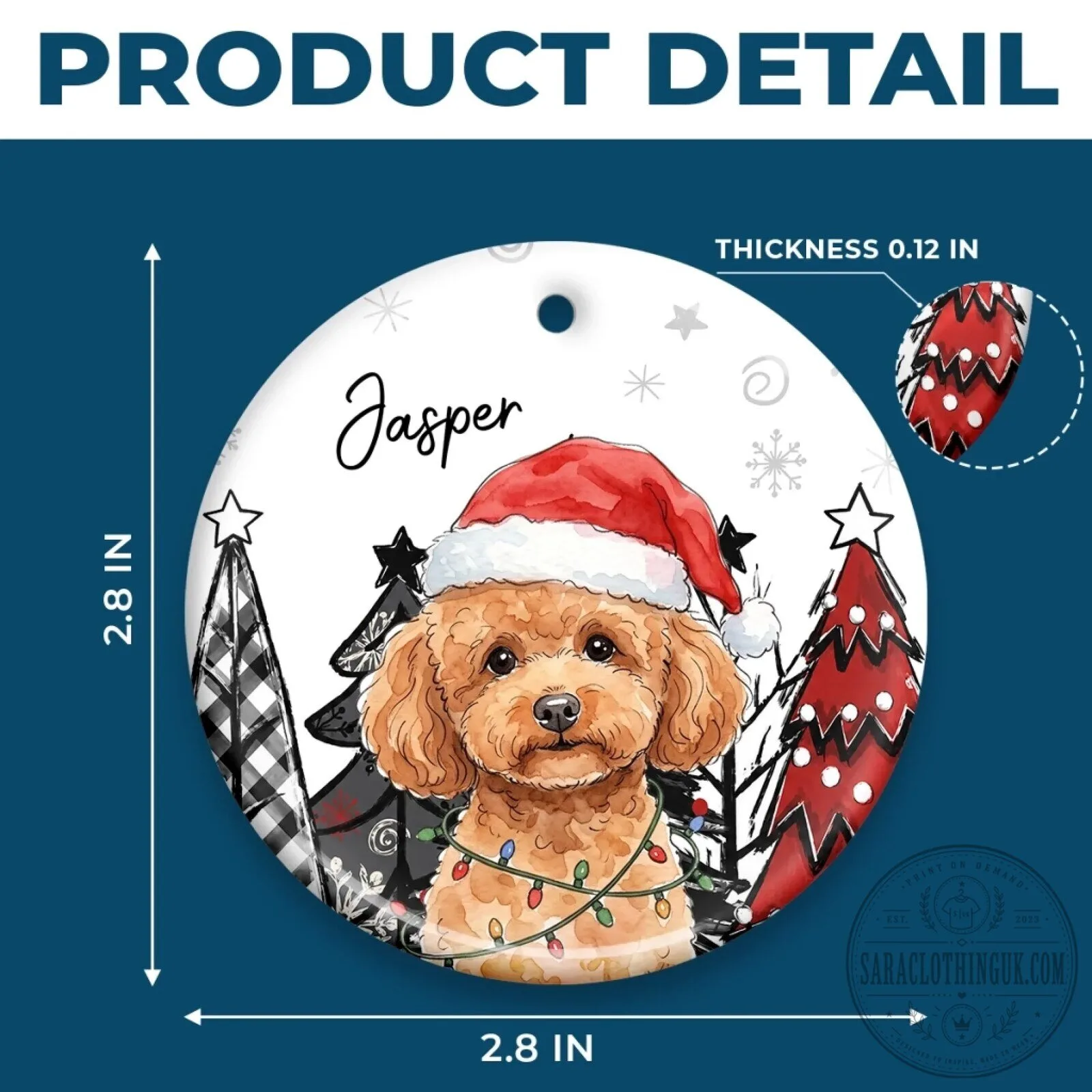 Personalized Pet Photo Christmas Ornament Custom Dog Cat Name Keepsake Gift 16 Personalized Pet Photo Christmas Ornament Custom Dog Cat Name Keepsake Gift