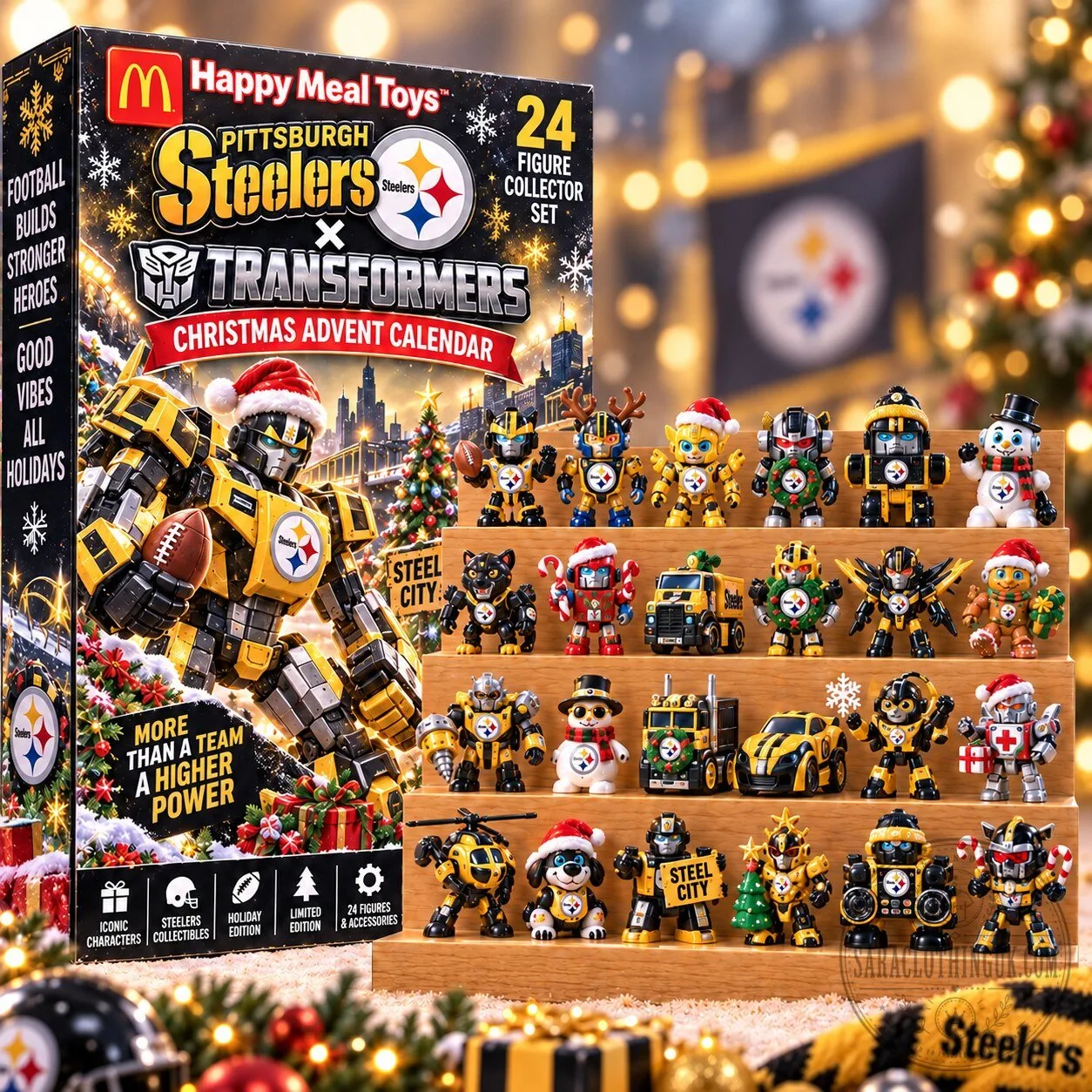 Pittsburgh Steelers Transformers Christmas Advent Calendar 24 Figure Collector Set