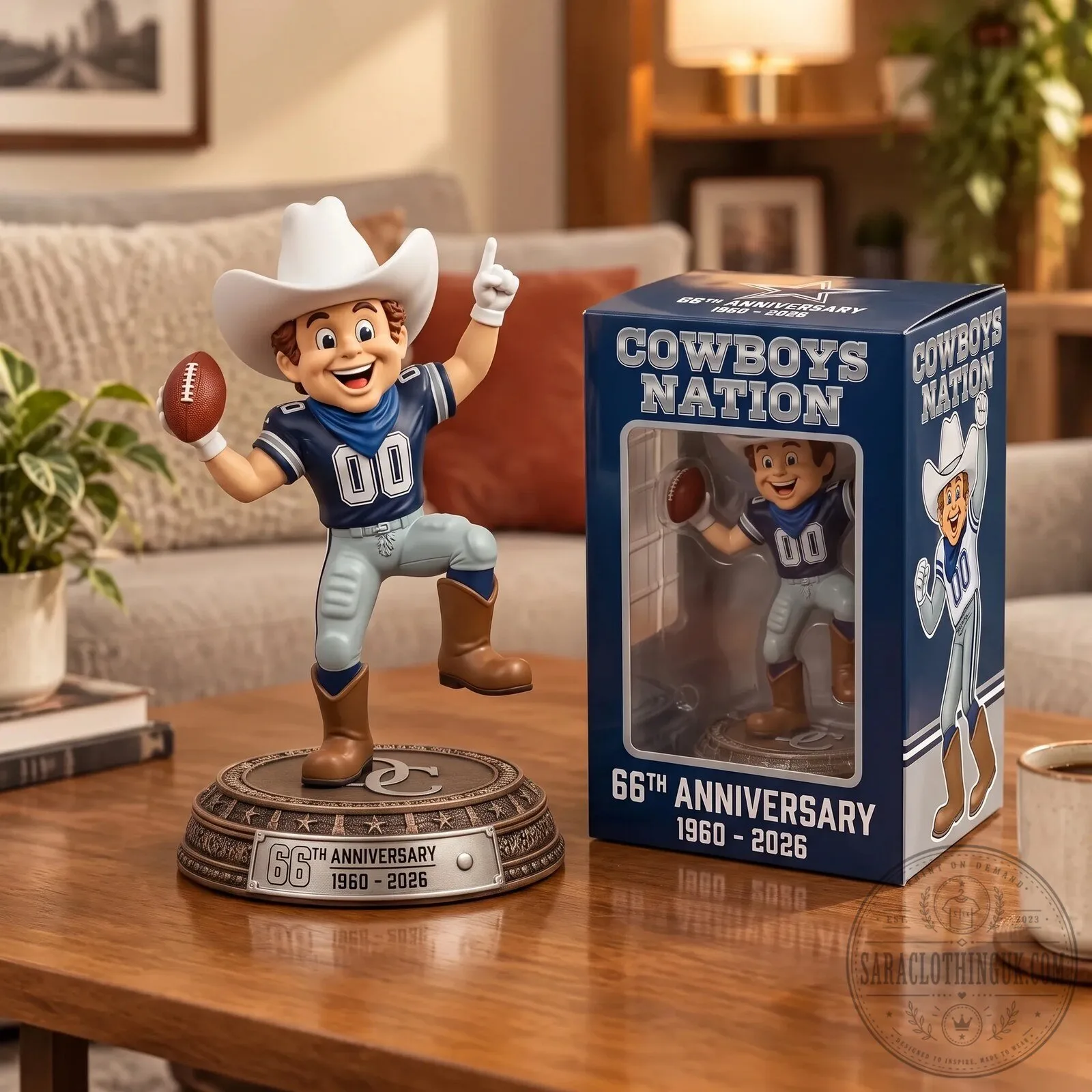 Dallas Cowboys Nation 66th Anniversary Mascot Figurine Collectible Statue
