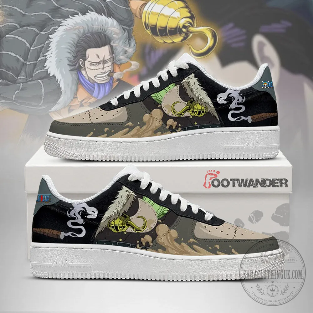Crocodile One Piece Anime Character Custom Design Air Force 1 Style Shoes
