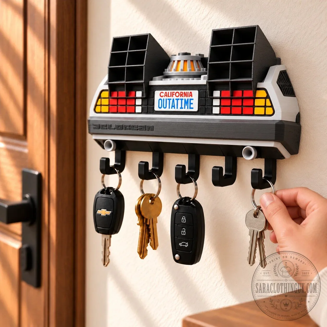 Back to the Future DeLorean Time Machine Wall Key Holder Rack 4 Back to the Future DeLorean Time Machine Wall Key Holder Rack